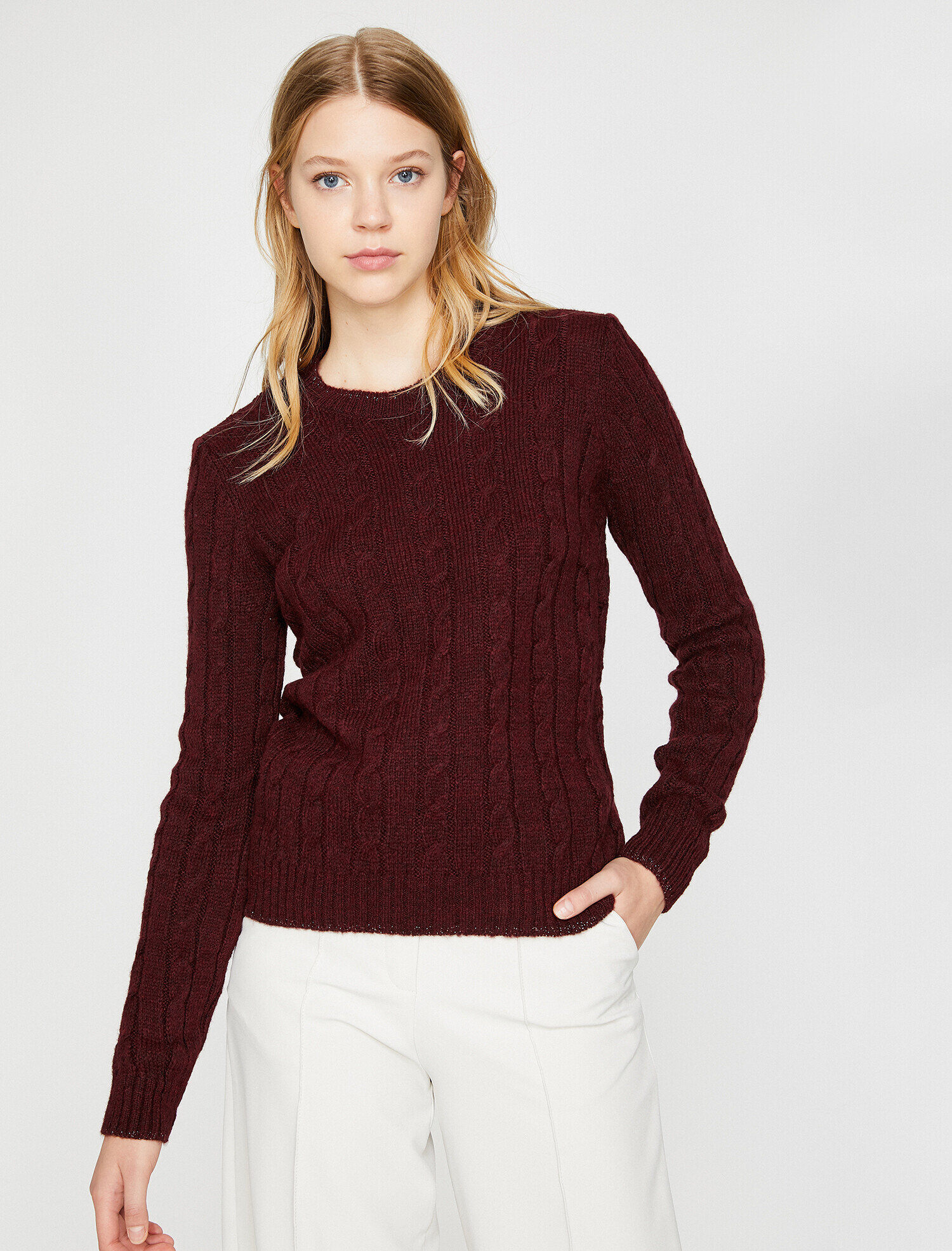   Bisiklet Yaka Triko Kazak