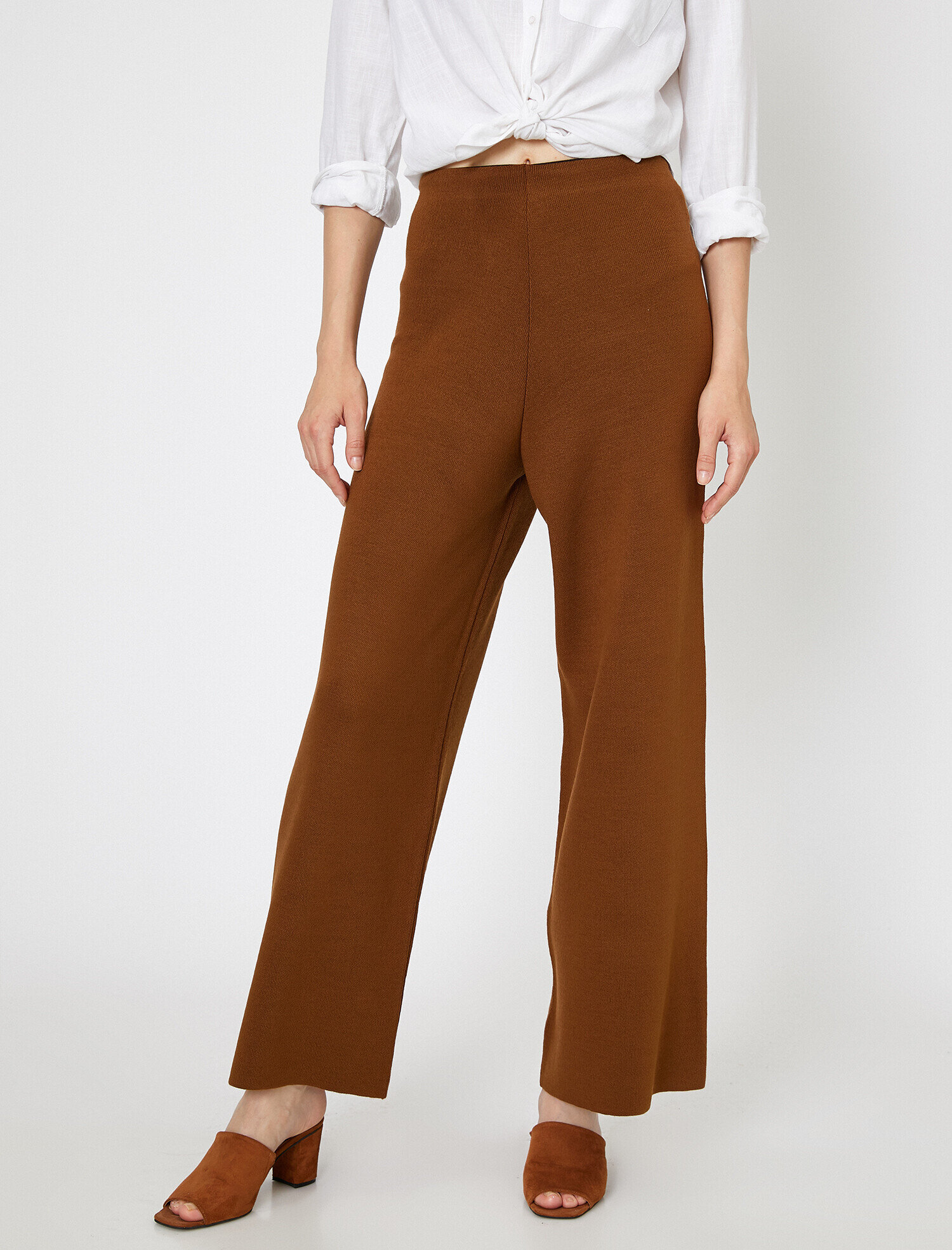   İspanyol Paça Triko Pantolon