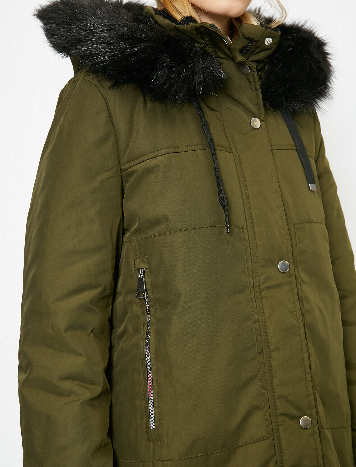 Suni Kürk Kapüşonlu Parka