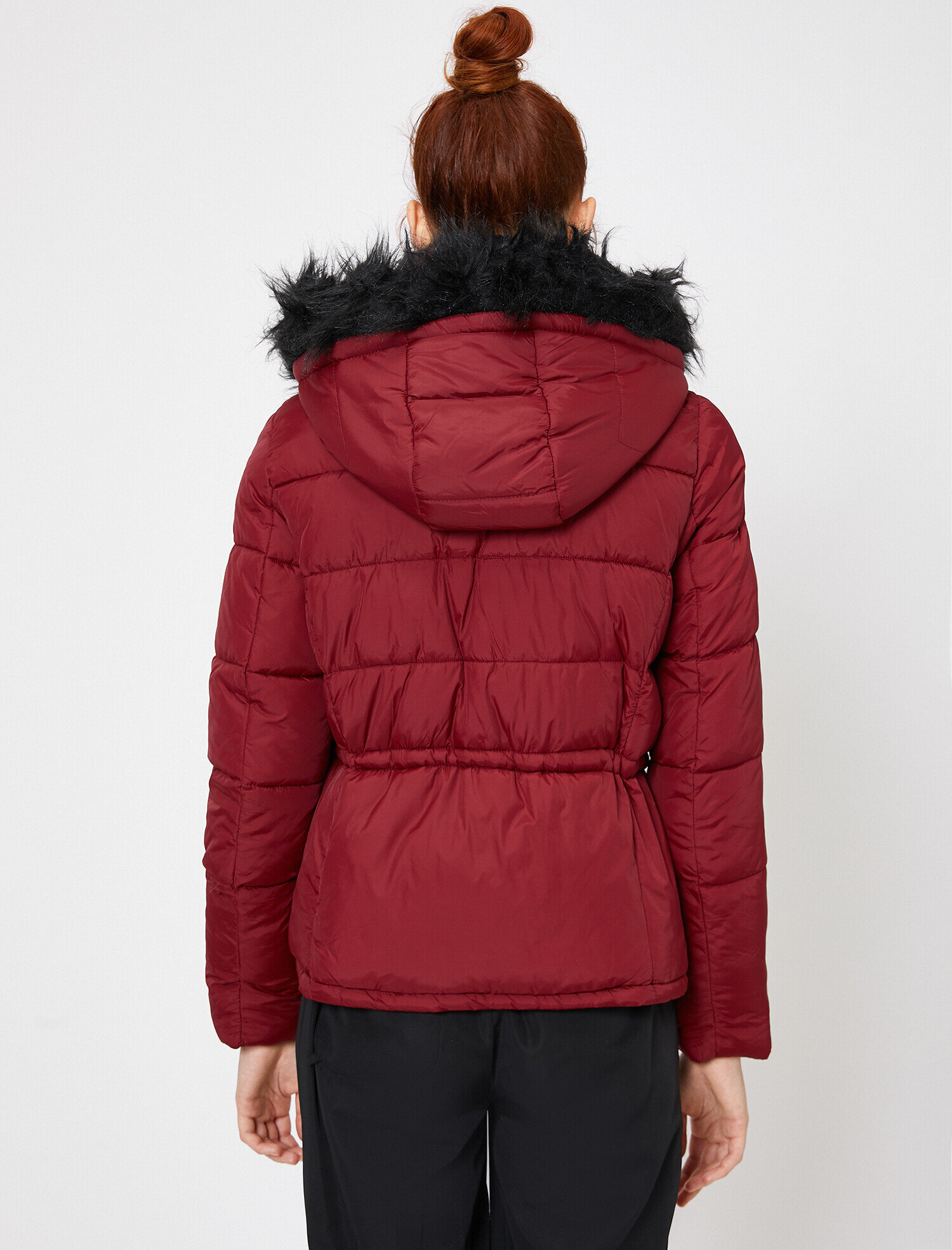   Suni Kürk Detaylı Şişme Mont