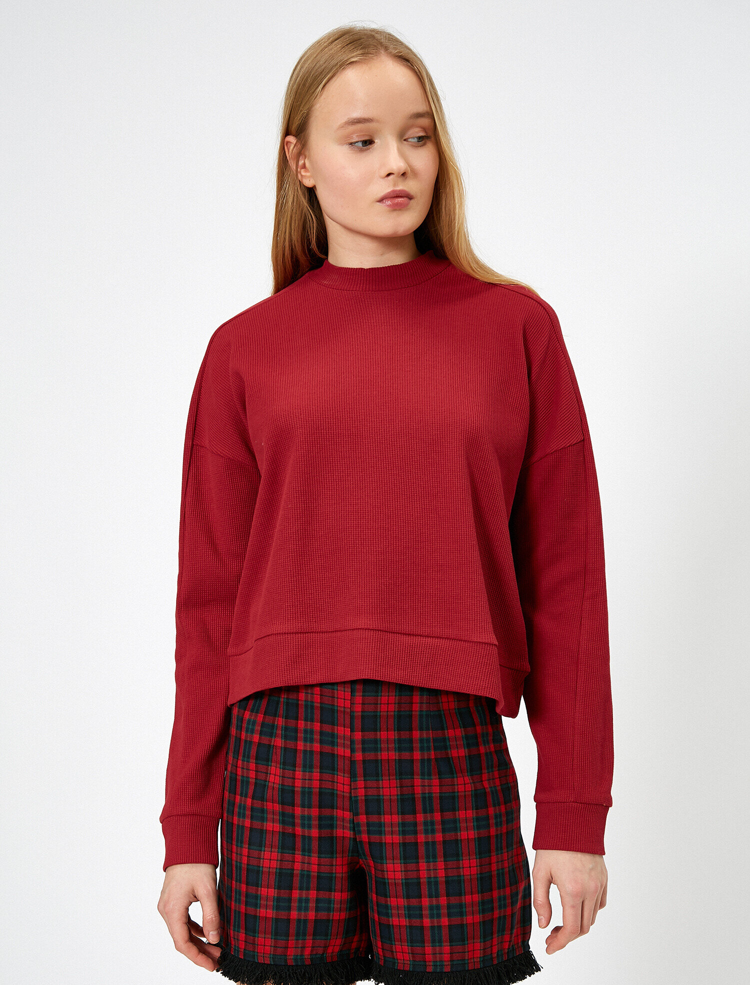   Bisiklet Yaka Sweatshirt