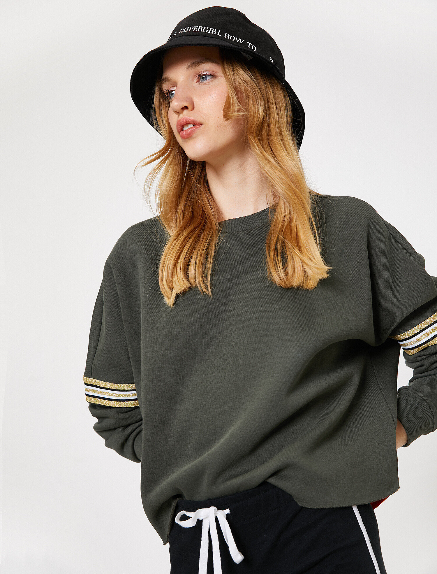   Yazılı Baskılı Sweatshirt