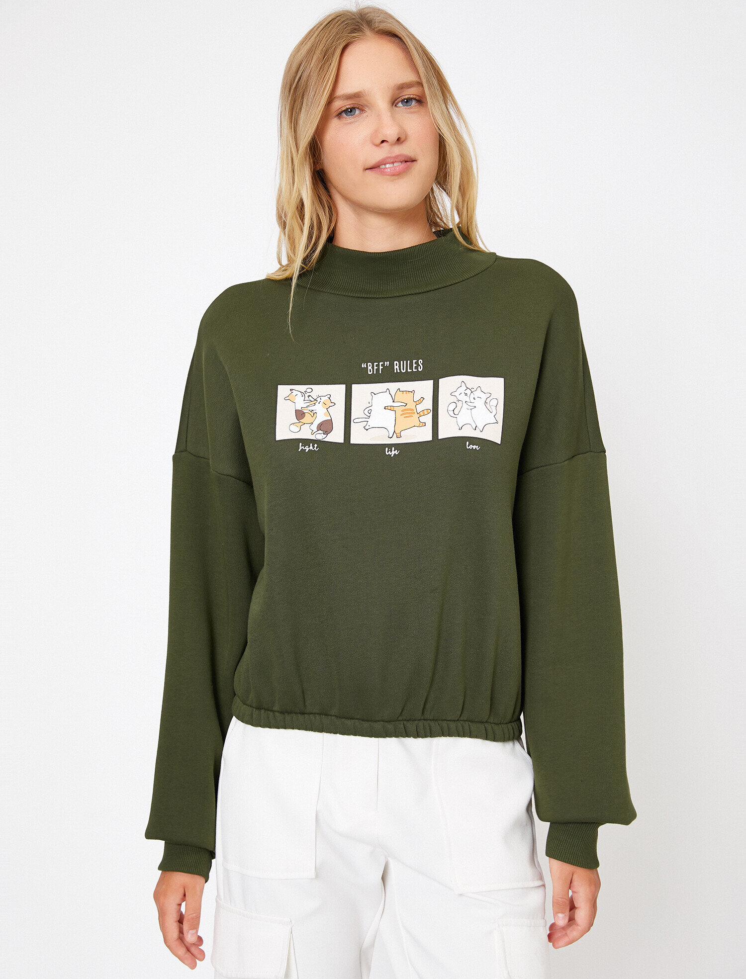 Yazılı Baskılı Sweatshirt