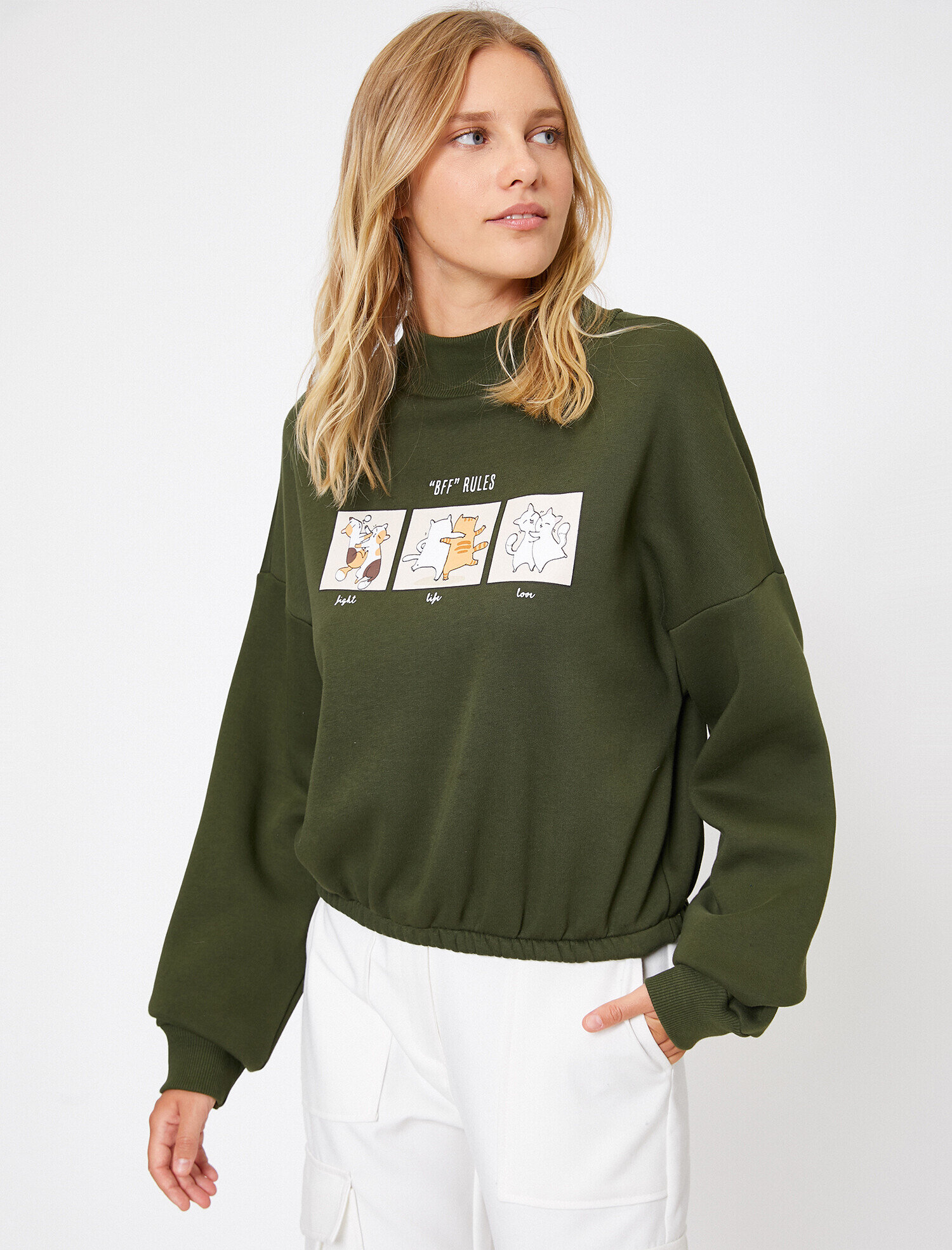 Yazılı Baskılı Sweatshirt