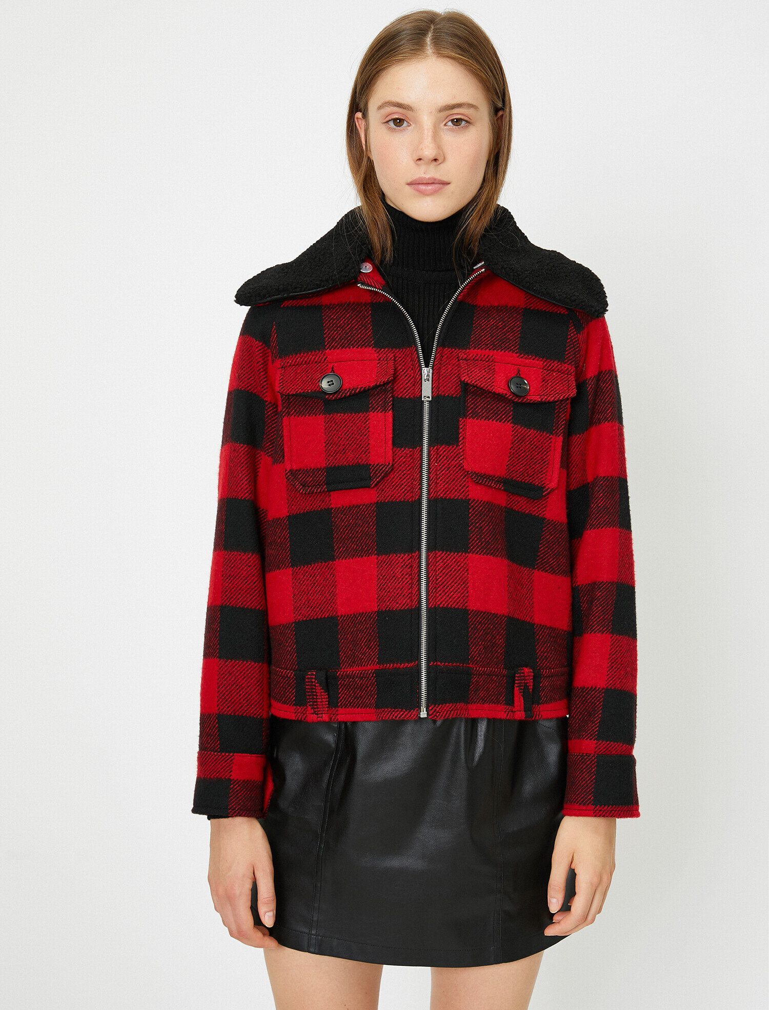   Suni Kürk Detaylı Kaban