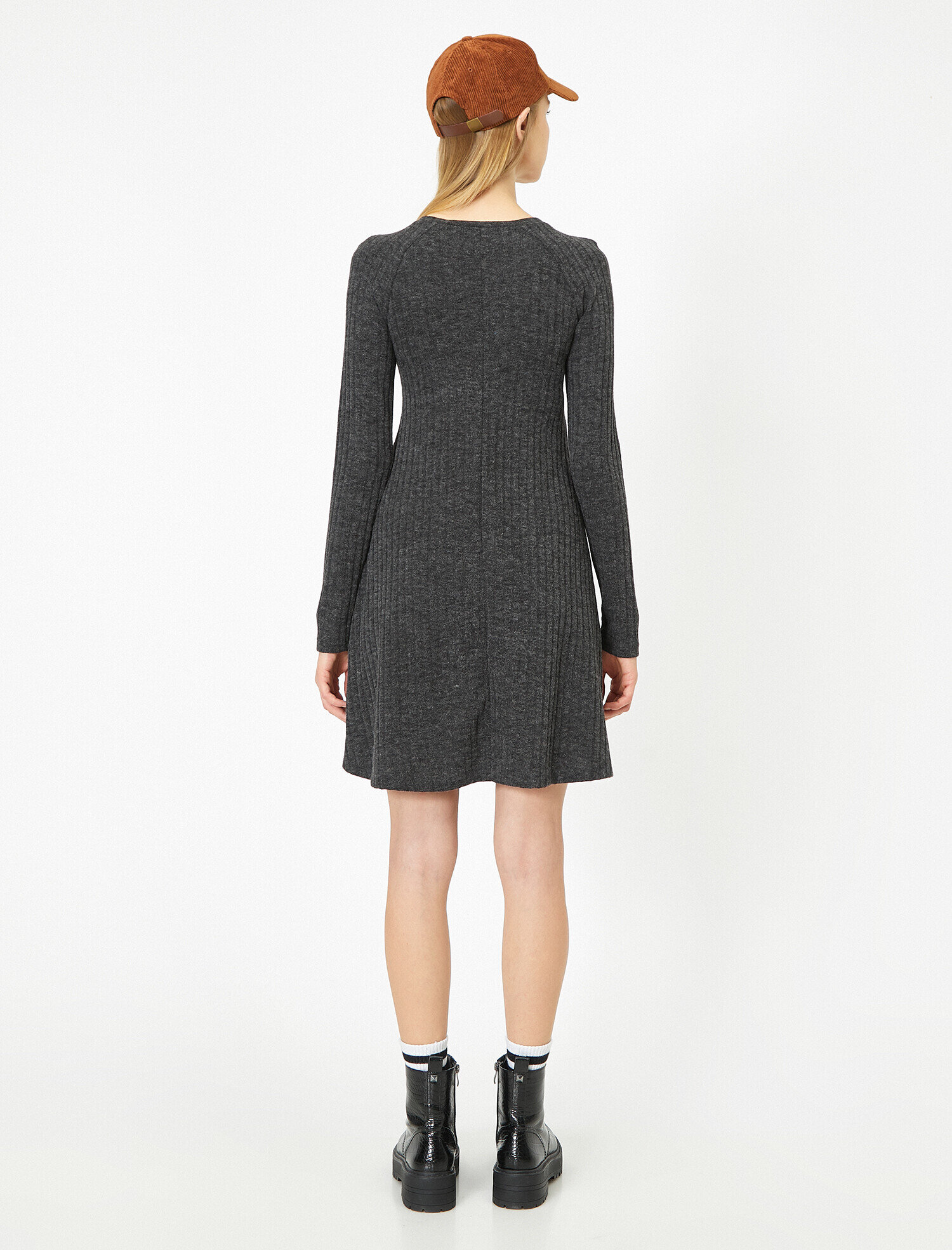   Bisiklet Yaka Elbise