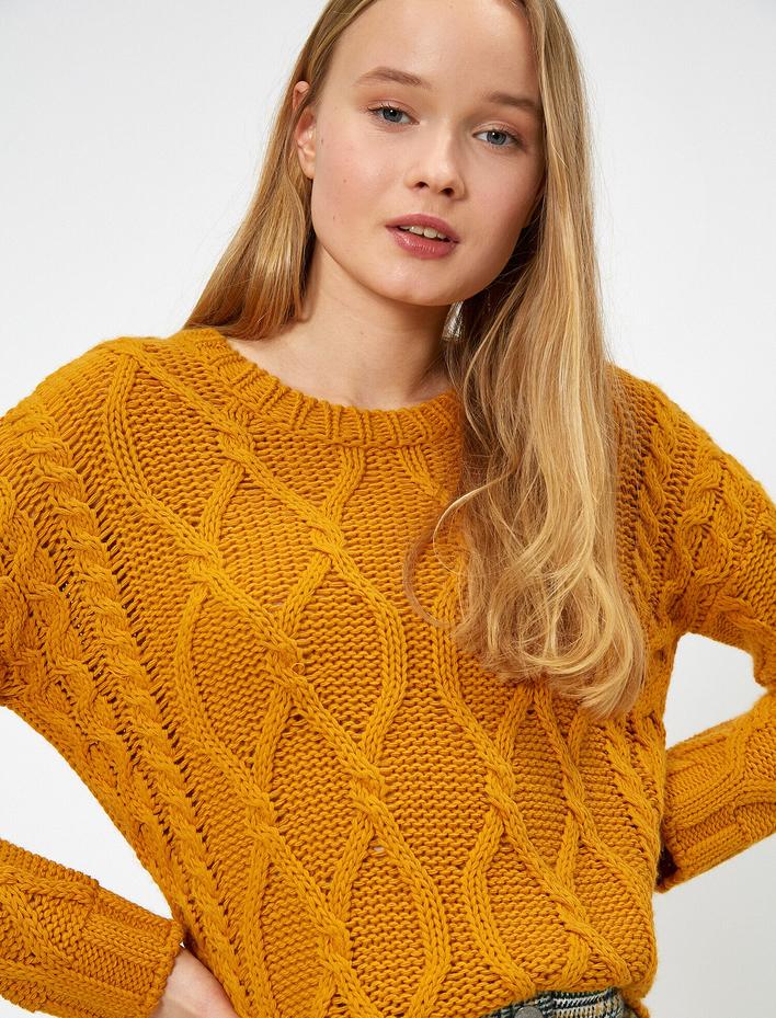  Örgülü Triko Kazak