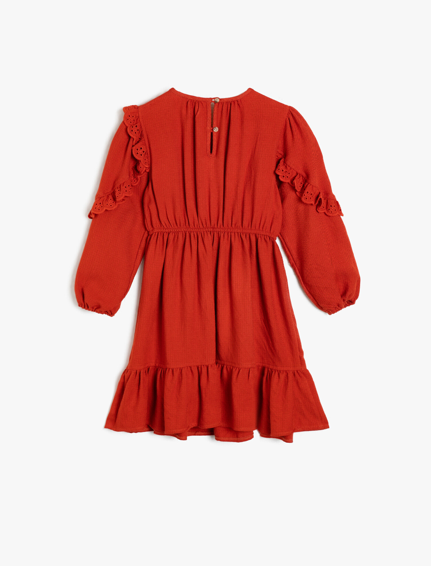  Kız Çocuk Fırfır Detaylı Elbise