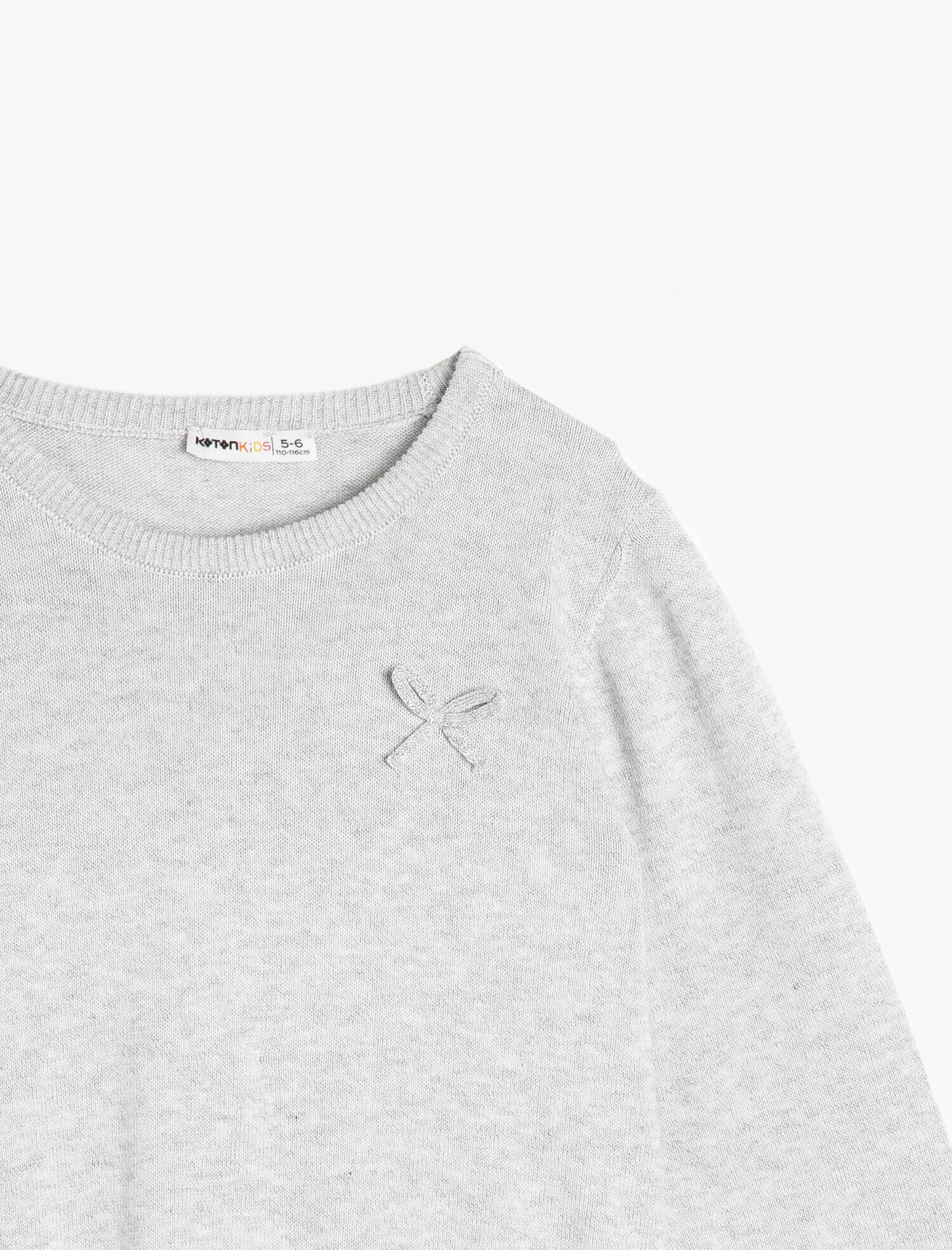  Kız Çocuk Triko Kazak İşlemeli