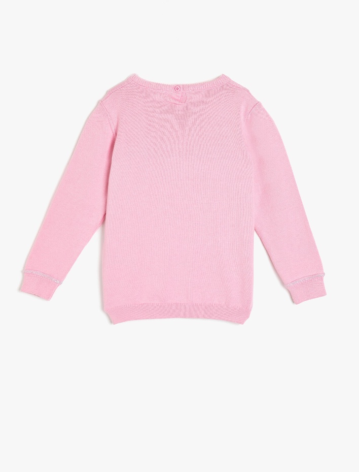 Kız Çocuk Triko Kazak İşlemeli