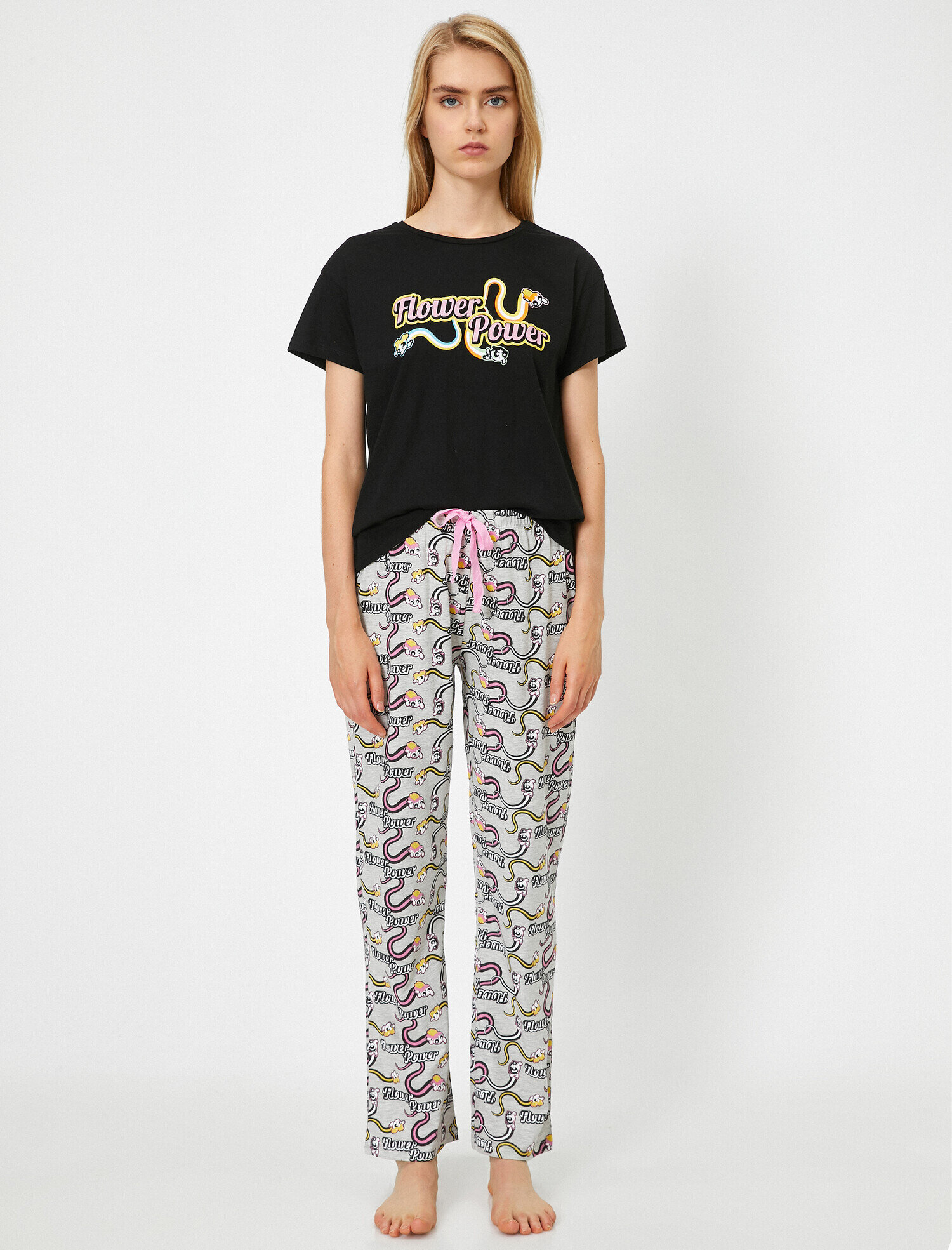   Pamuklu Power Puff Girls Lisanslı Pijama Takımı