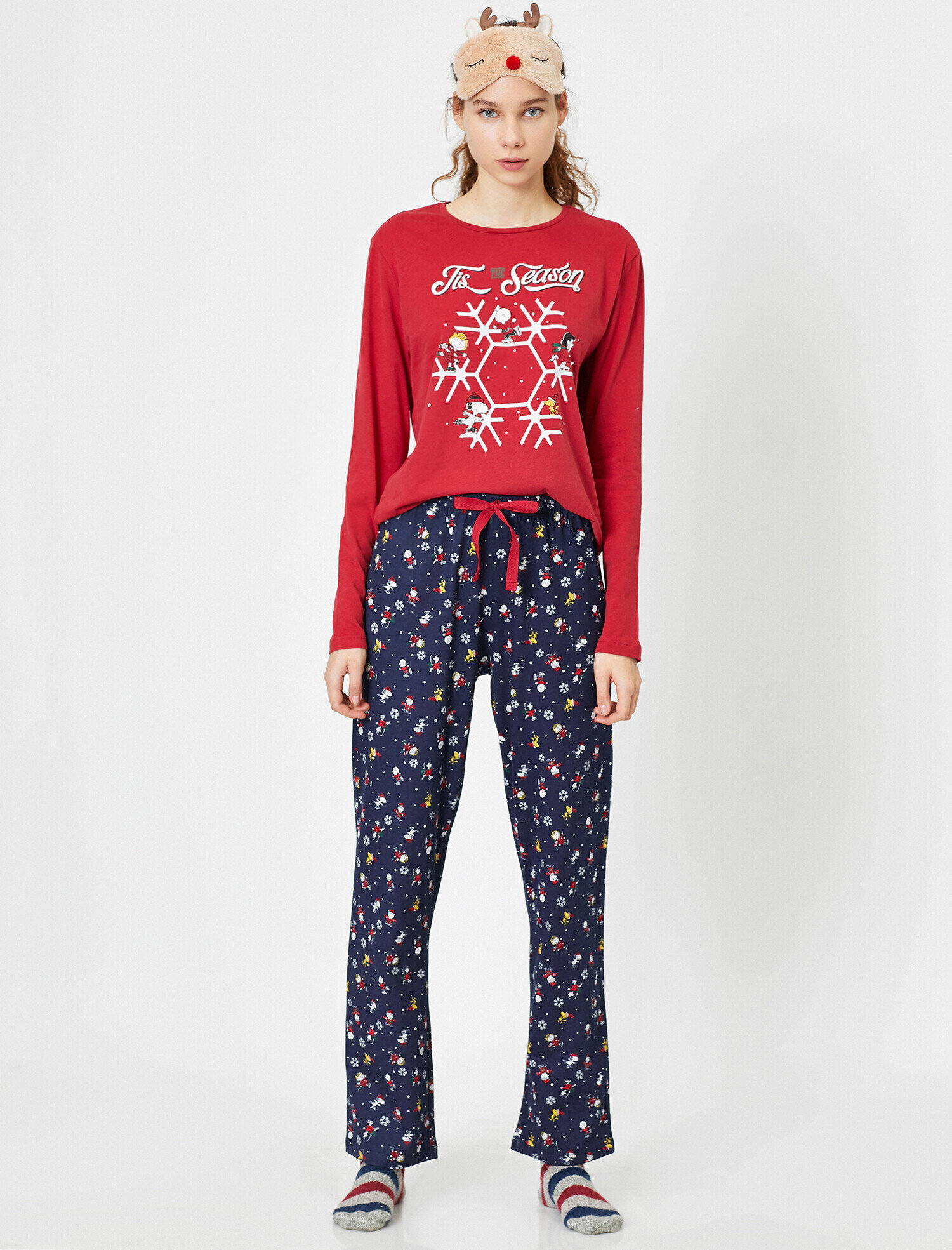   Yazılı Baskılı Pijama Takımı