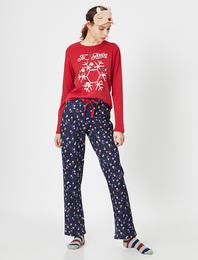 Yazılı Baskılı Pijama Takımı