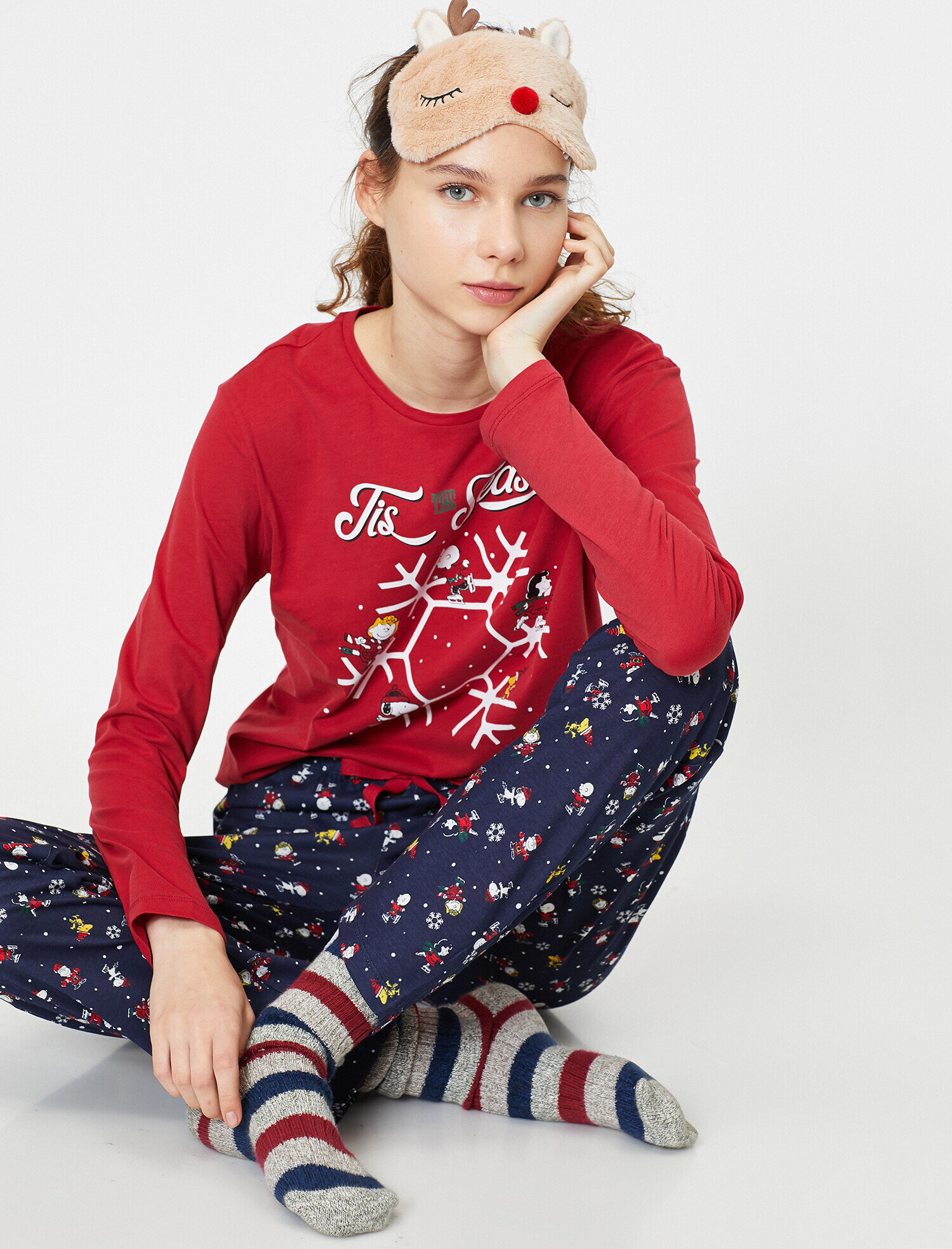   Yazılı Baskılı Pijama Takımı