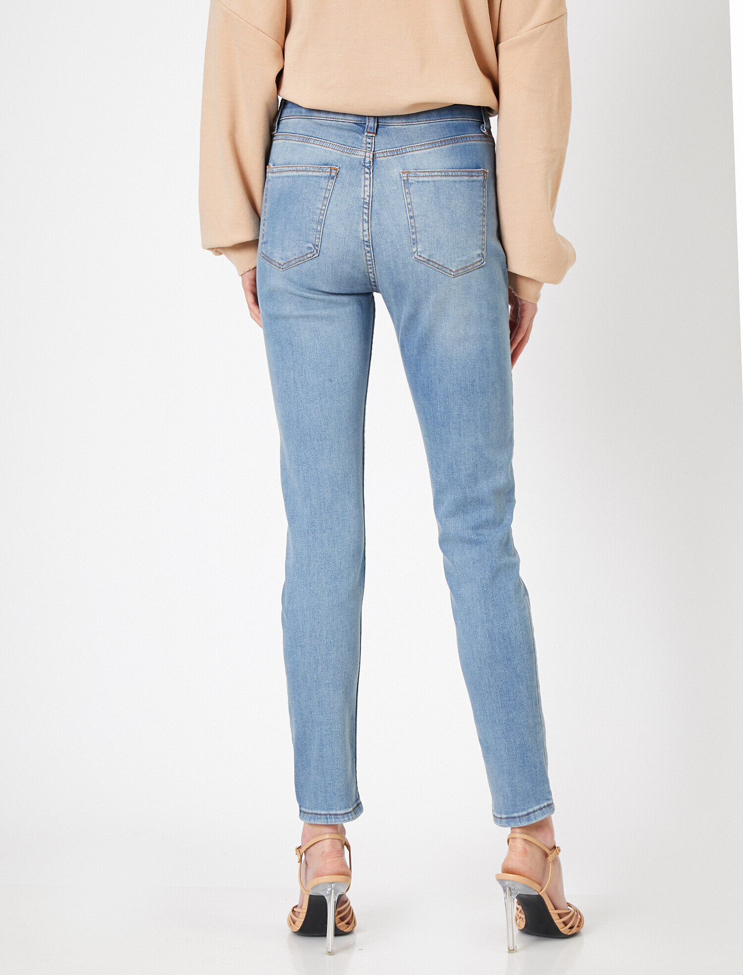   Carmen Jean - Yüksek Bel Dar Kesim Dar Paça Pantolon