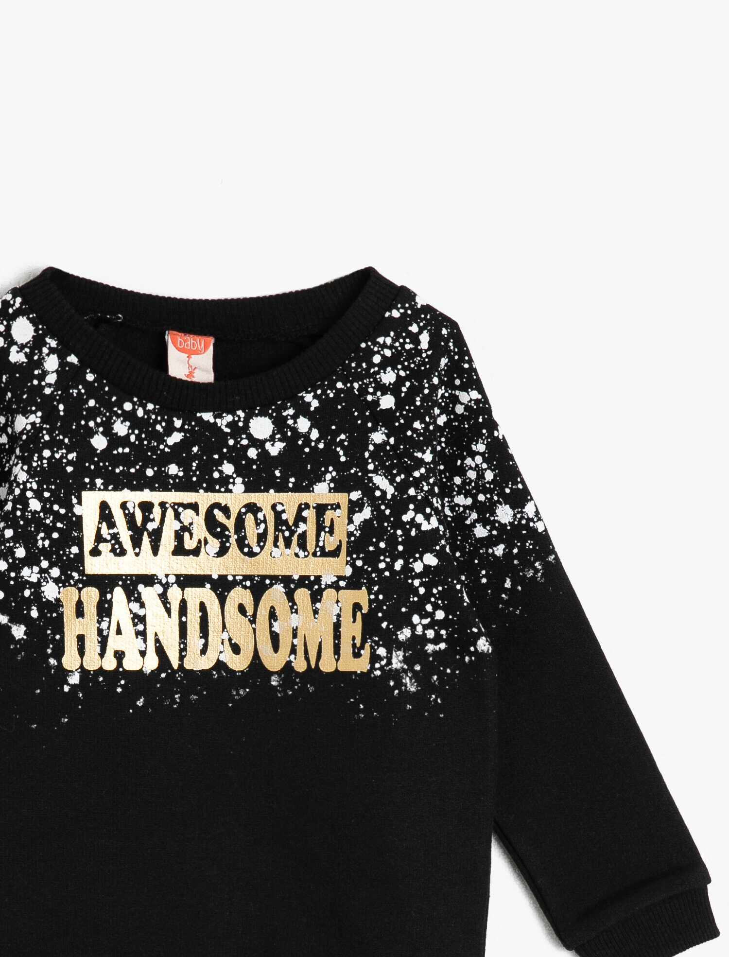  Erkek Bebek Yazılı Baskılı Sweatshirt