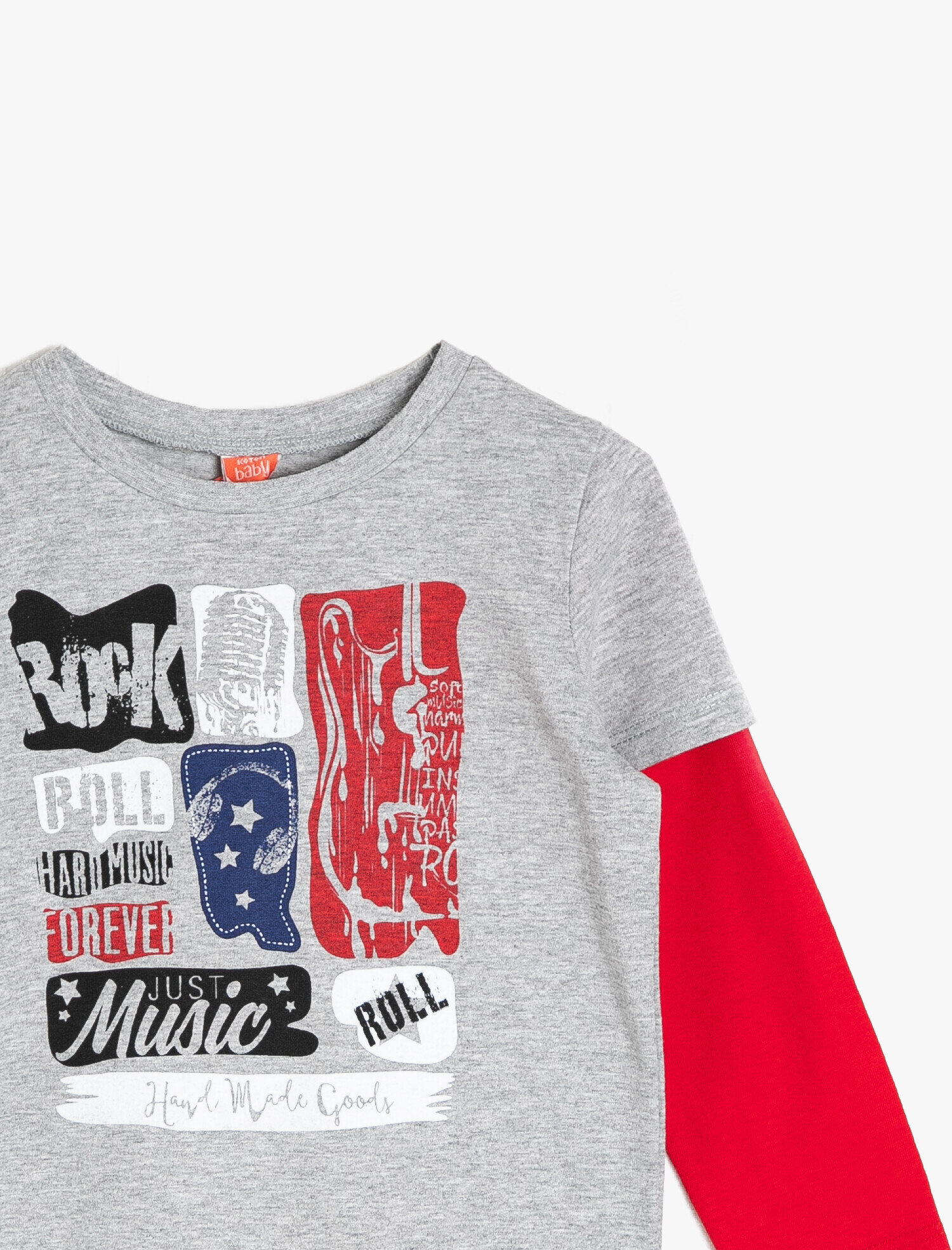  Erkek Bebek Uzun Kollu Baskılı Tişört