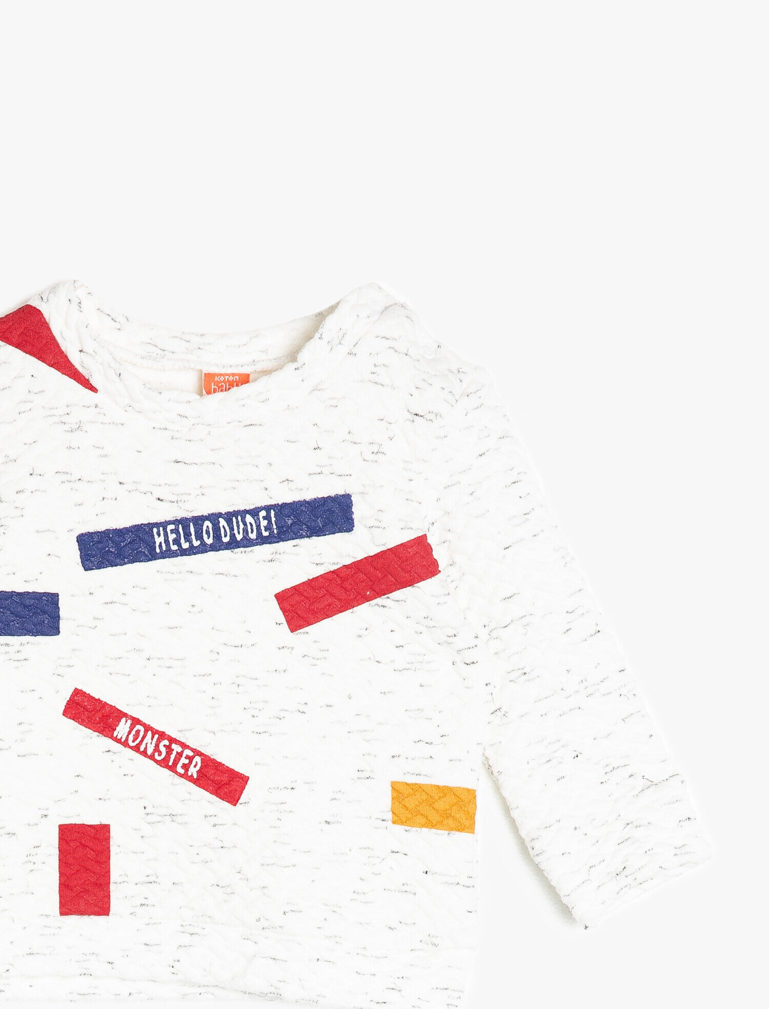  Erkek Bebek Yazılı Baskılı Sweatshirt