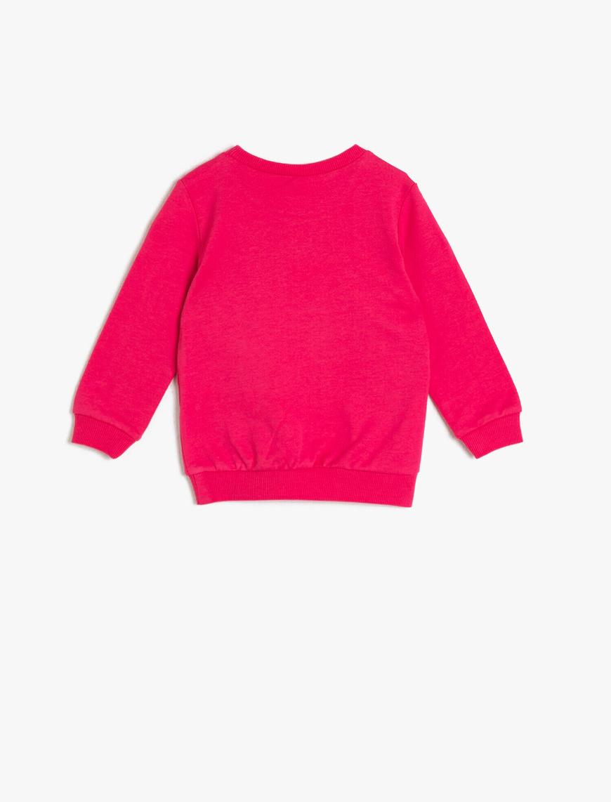  Kız Bebek Yazılı Baskılı Sweatshirt