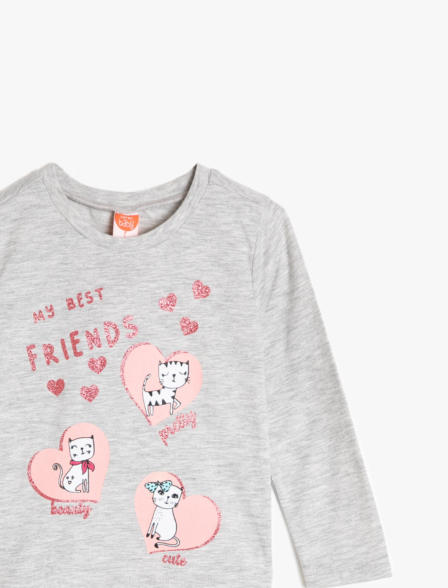  Kız Bebek Baskılı Tişört Uzun Kollu