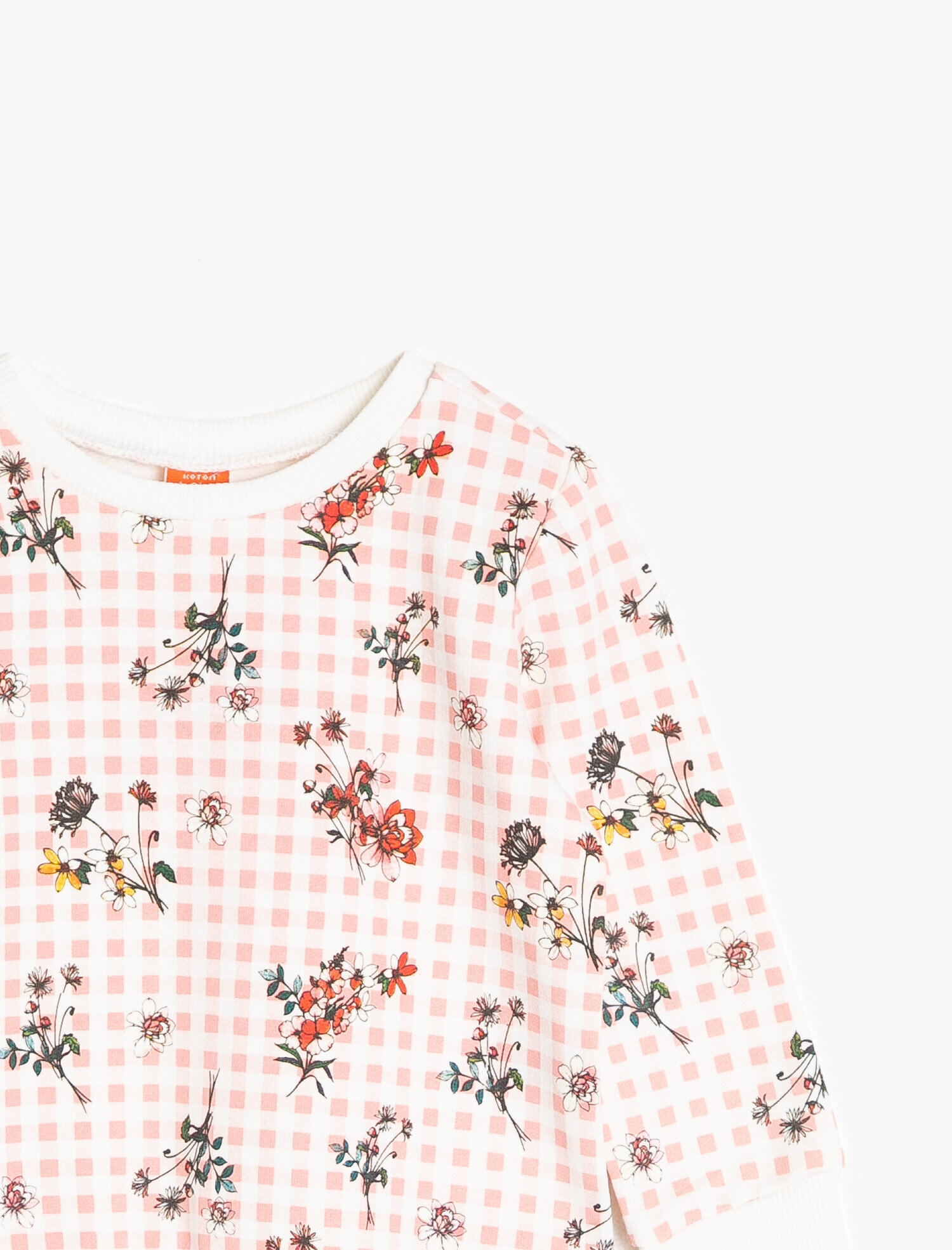  Kız Bebek Desenli Sweatshirt Uzun Kollu