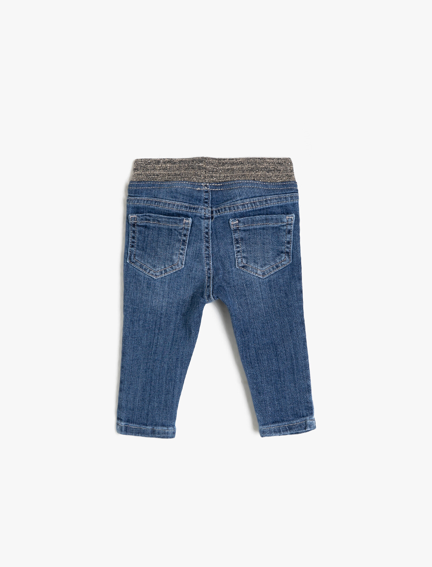 Kız Bebek İşlemeli Jean Pantolon