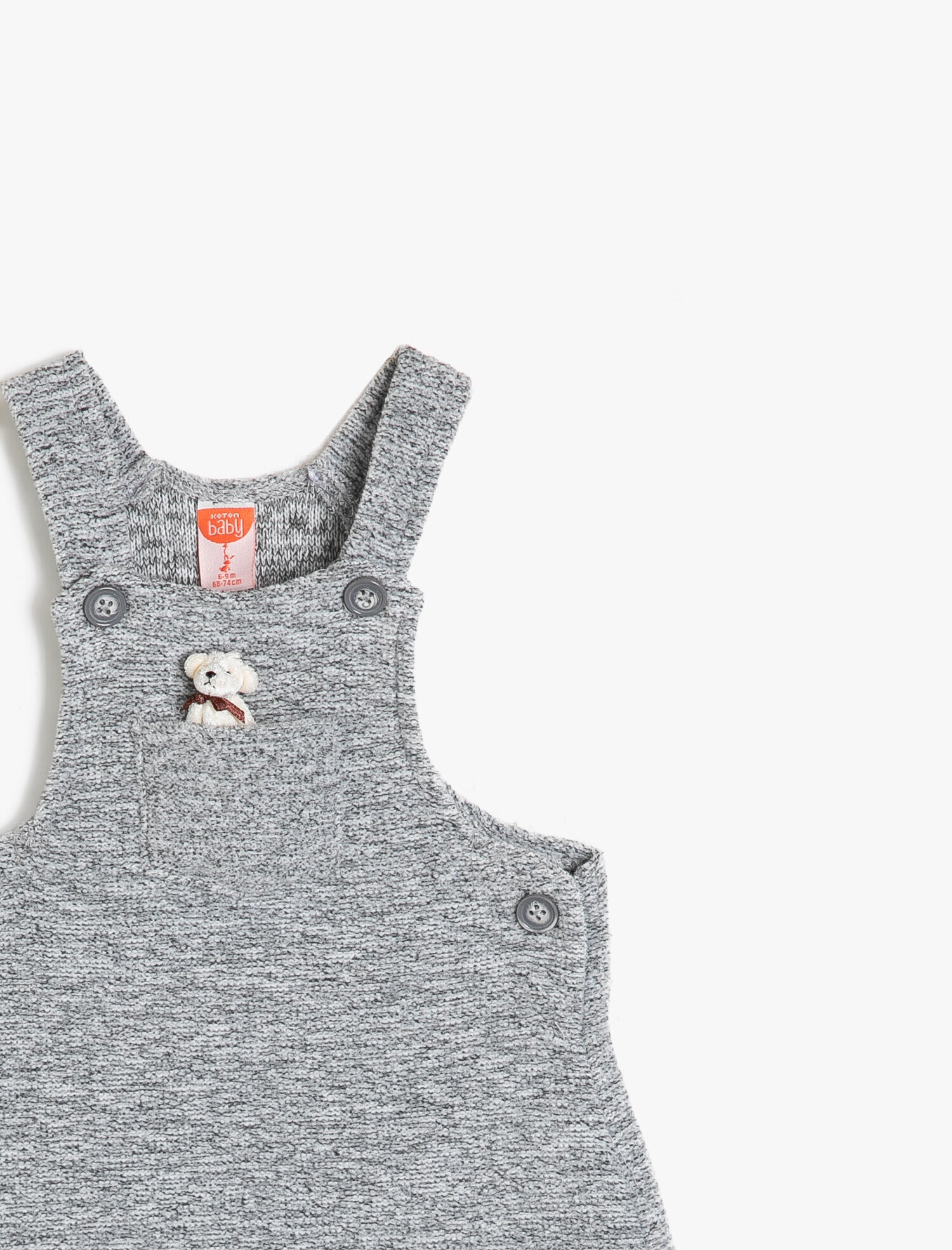  Kız Bebek Düğme Detaylı Elbise