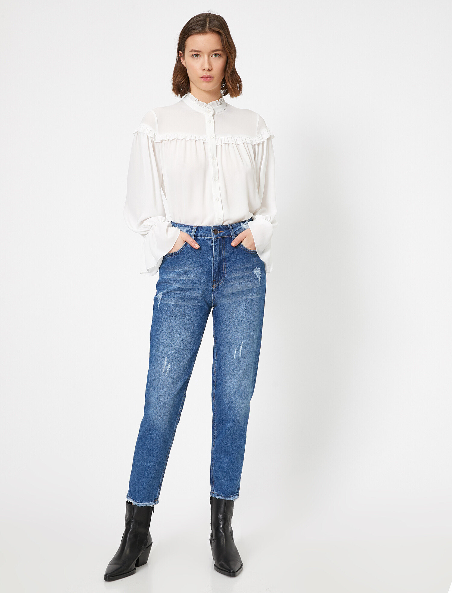   Letter Printed Jeans