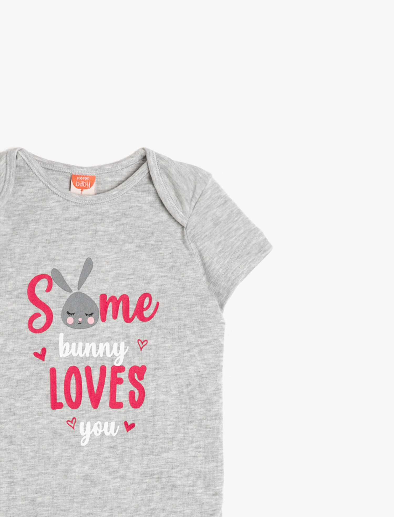  Kız Bebek 2'li Yazılı Baskılı Çıtçıtlı Body