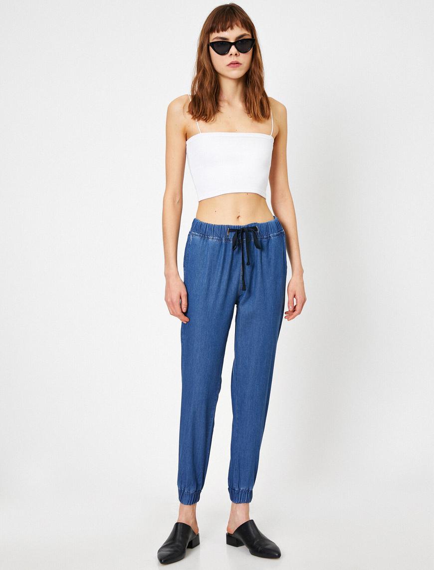   Tie Waist Jeans