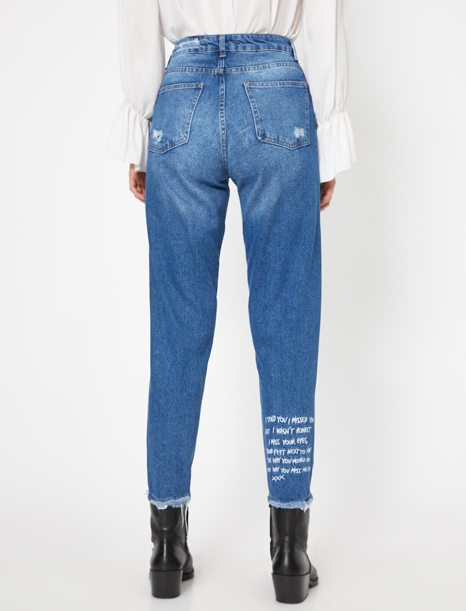   Letter Printed Jeans