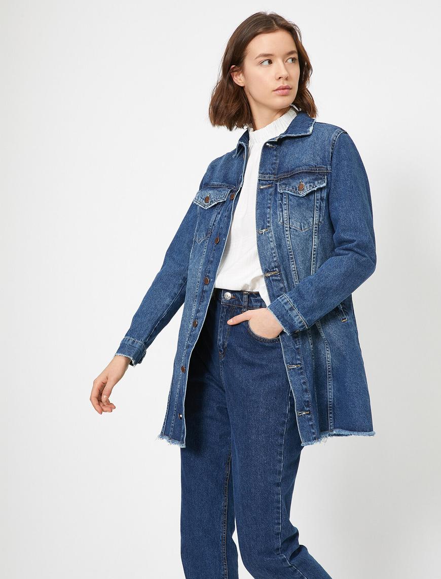   Button Detailed Jean Jacket