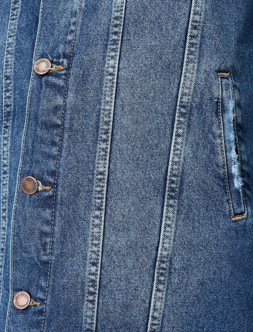   Button Detailed Jean Jacket
