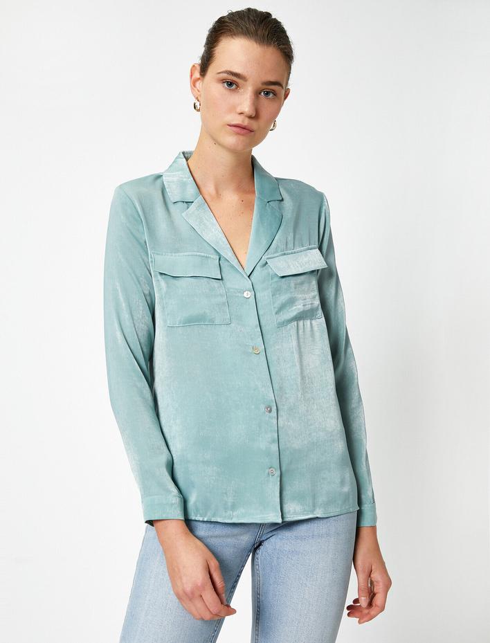  Uzun Kollu Cepli Gömlek