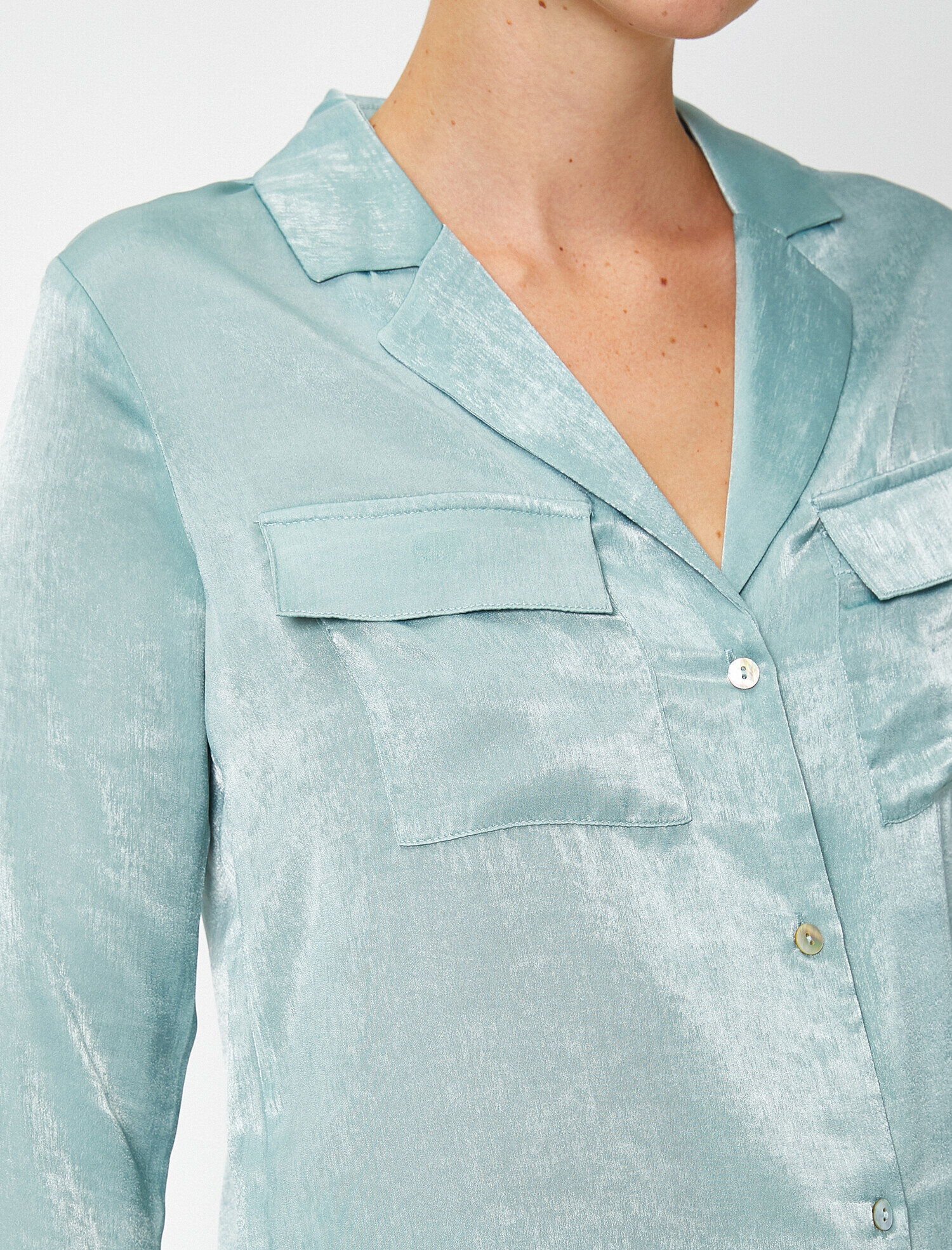   Uzun Kollu Cepli Gömlek