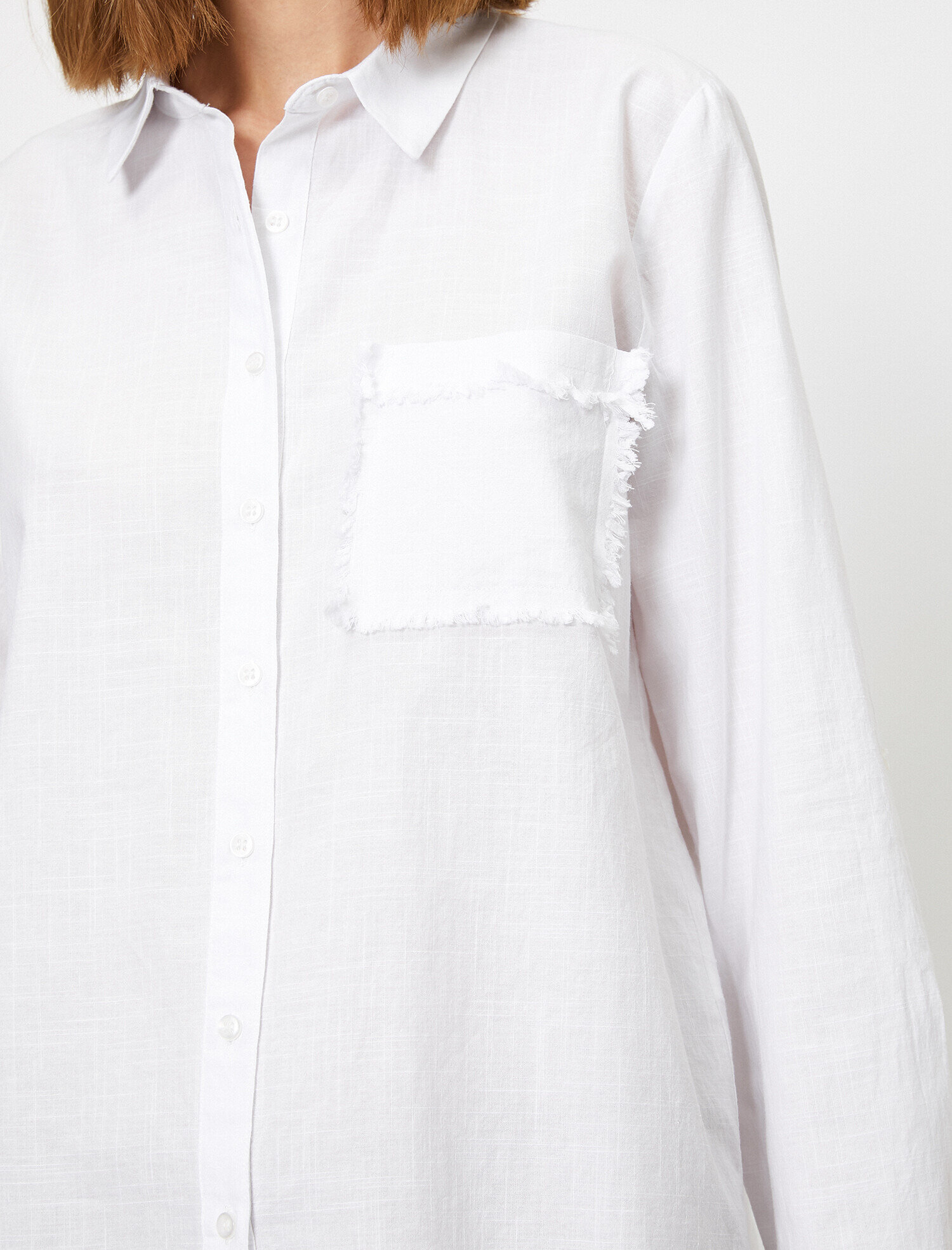   Cep Detaylı Püsküllü Uzun Kollu Gömlek