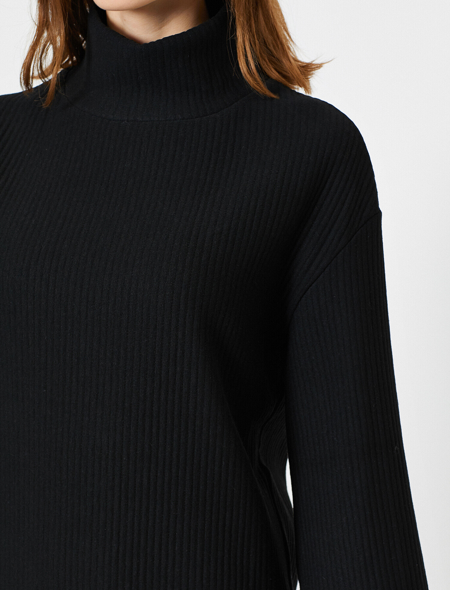   Boğazlı İspanyol Kol Detaylı Mini Elbise