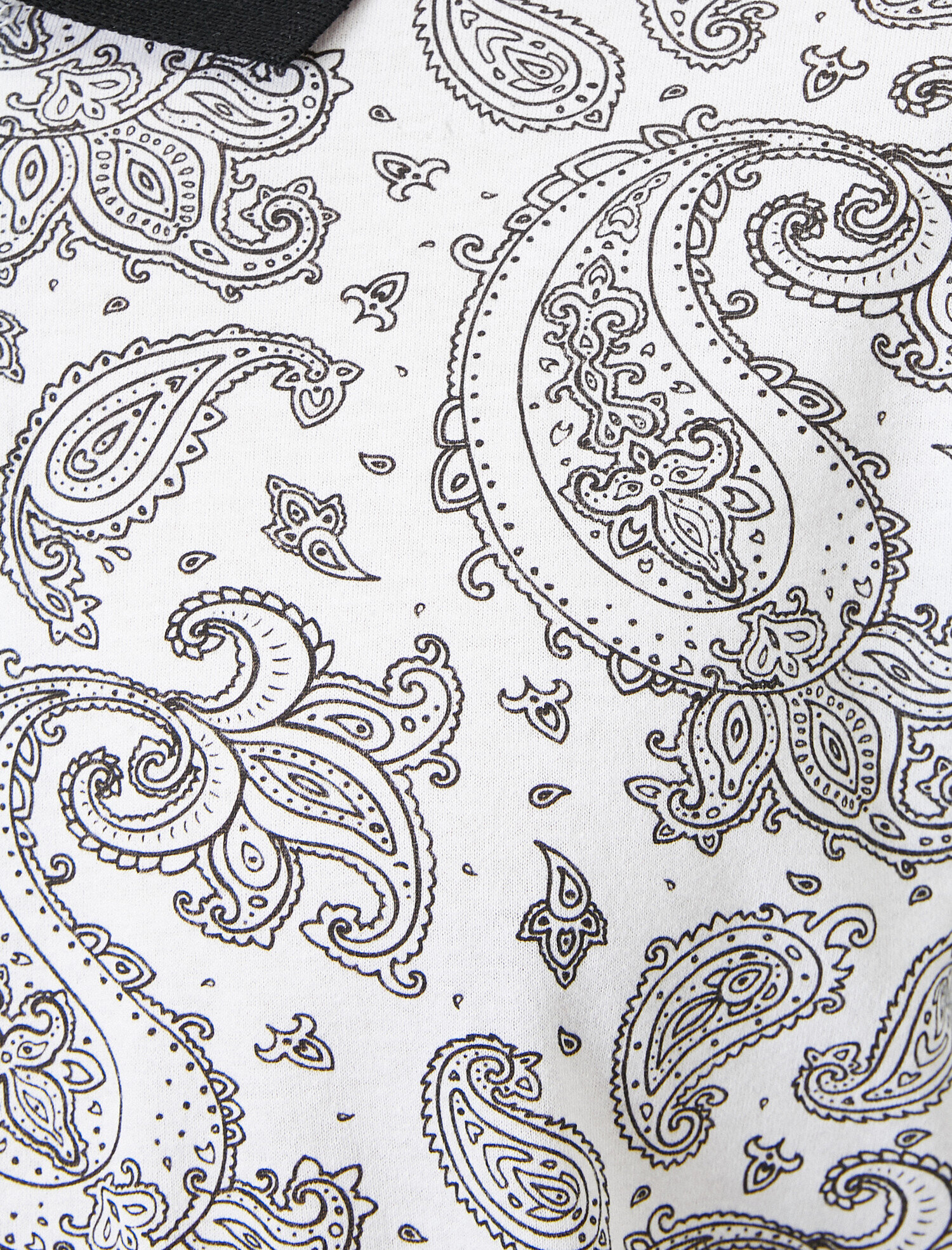   Polo Yaka Şal Desenli Kontrast Yaka Süprem Kumaş Slim Fit Tişört