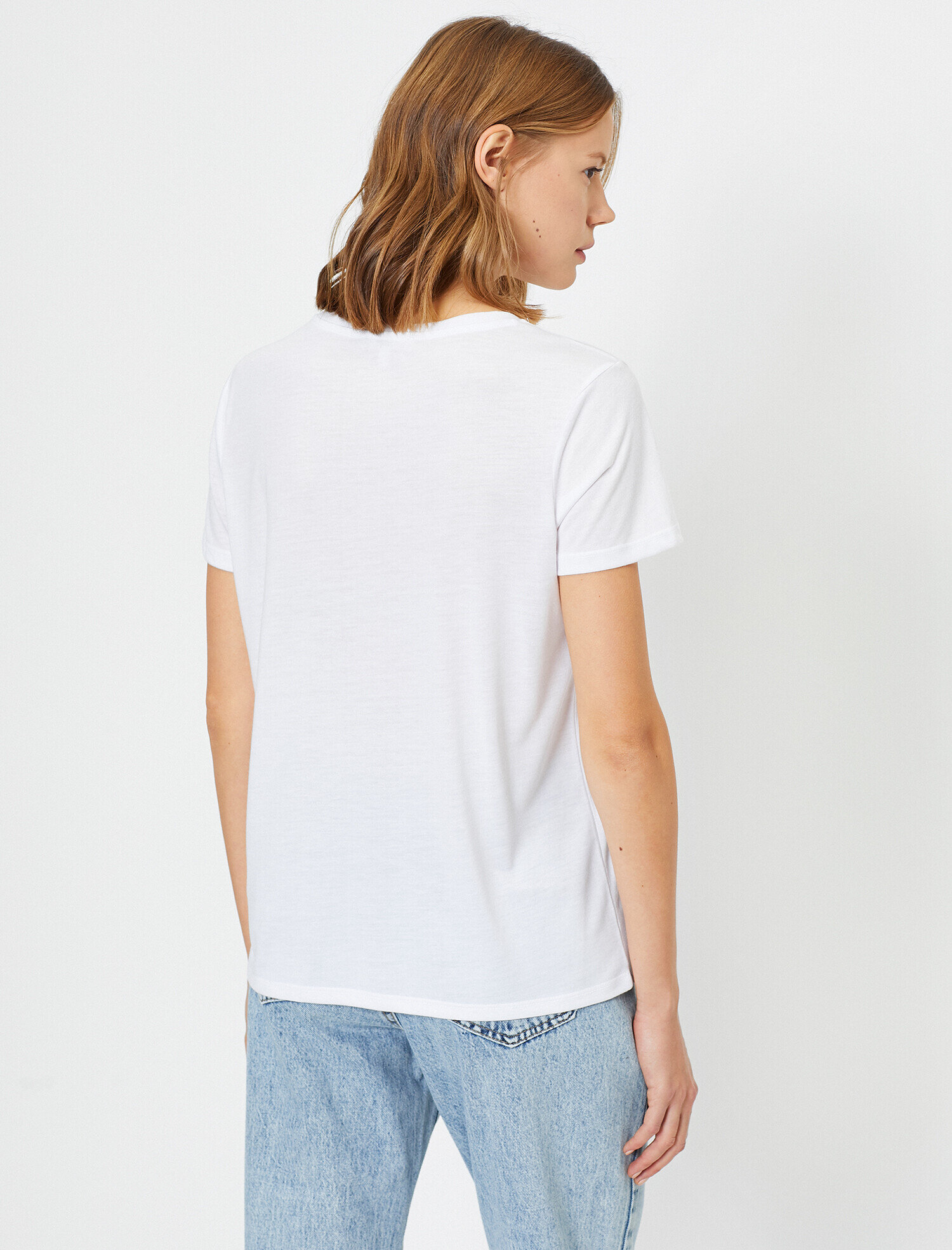   Pul Payet Baskılı Bisiklet Yaka Tişört