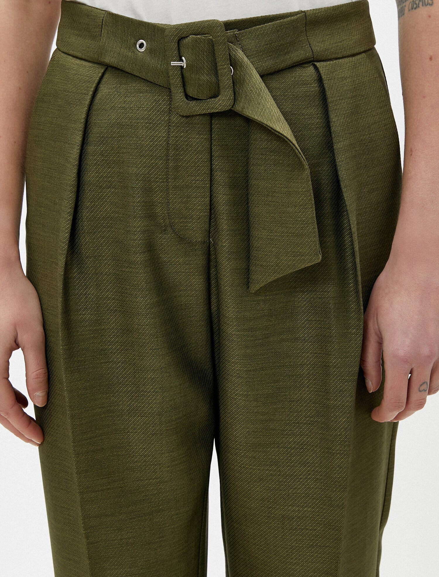   Kemerli Cepli Pantolon