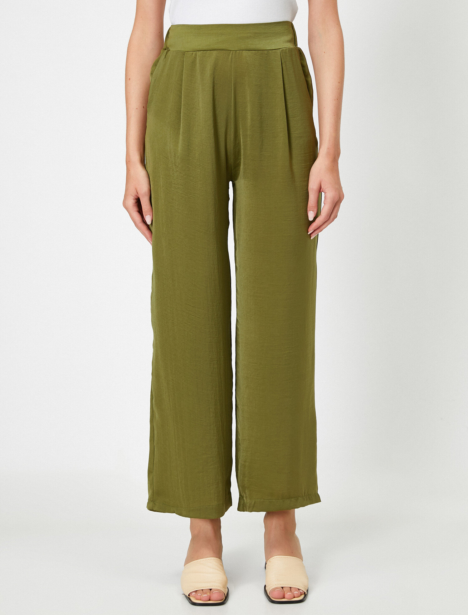   Cepli Yüksek Bel Pantolon