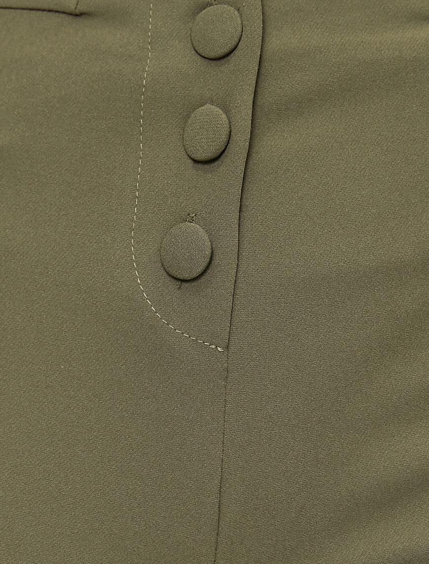   Düğme Detaylı Basic Pantolon