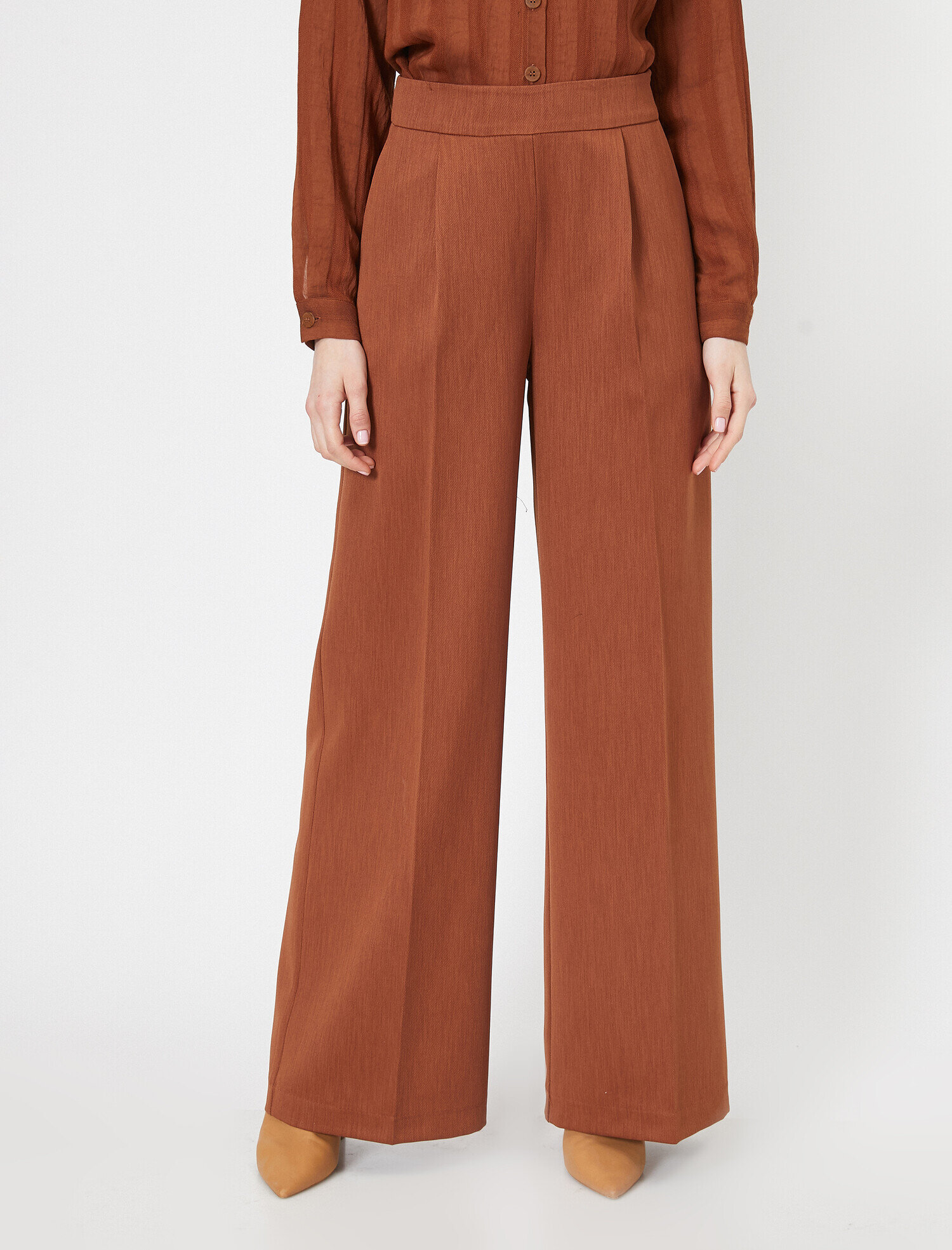   Geniş Paça Rahat Kesim Dokuma Pantolon