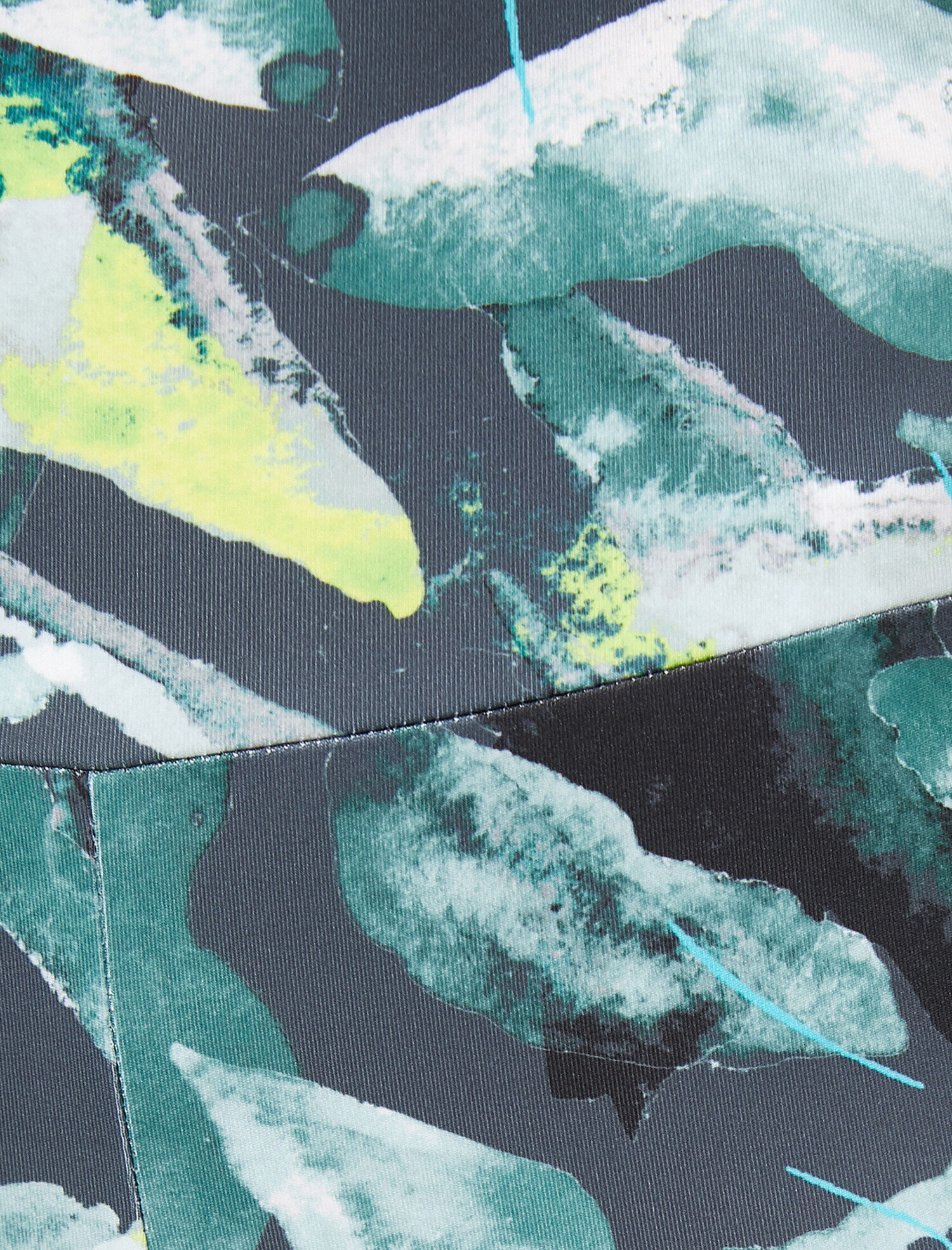   Yeşil Desenli Yüksek Bel Tayt