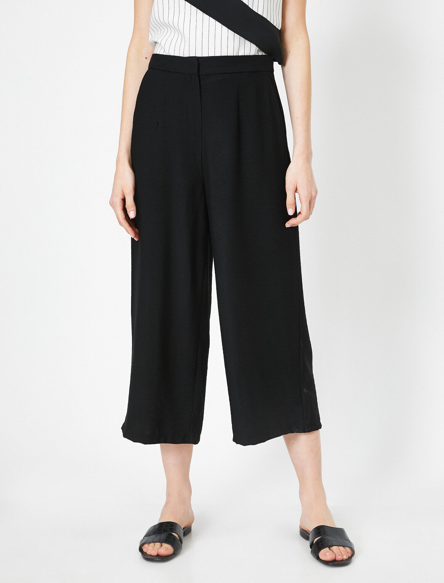   Normal Bel Kanvas Culotte Pantolon