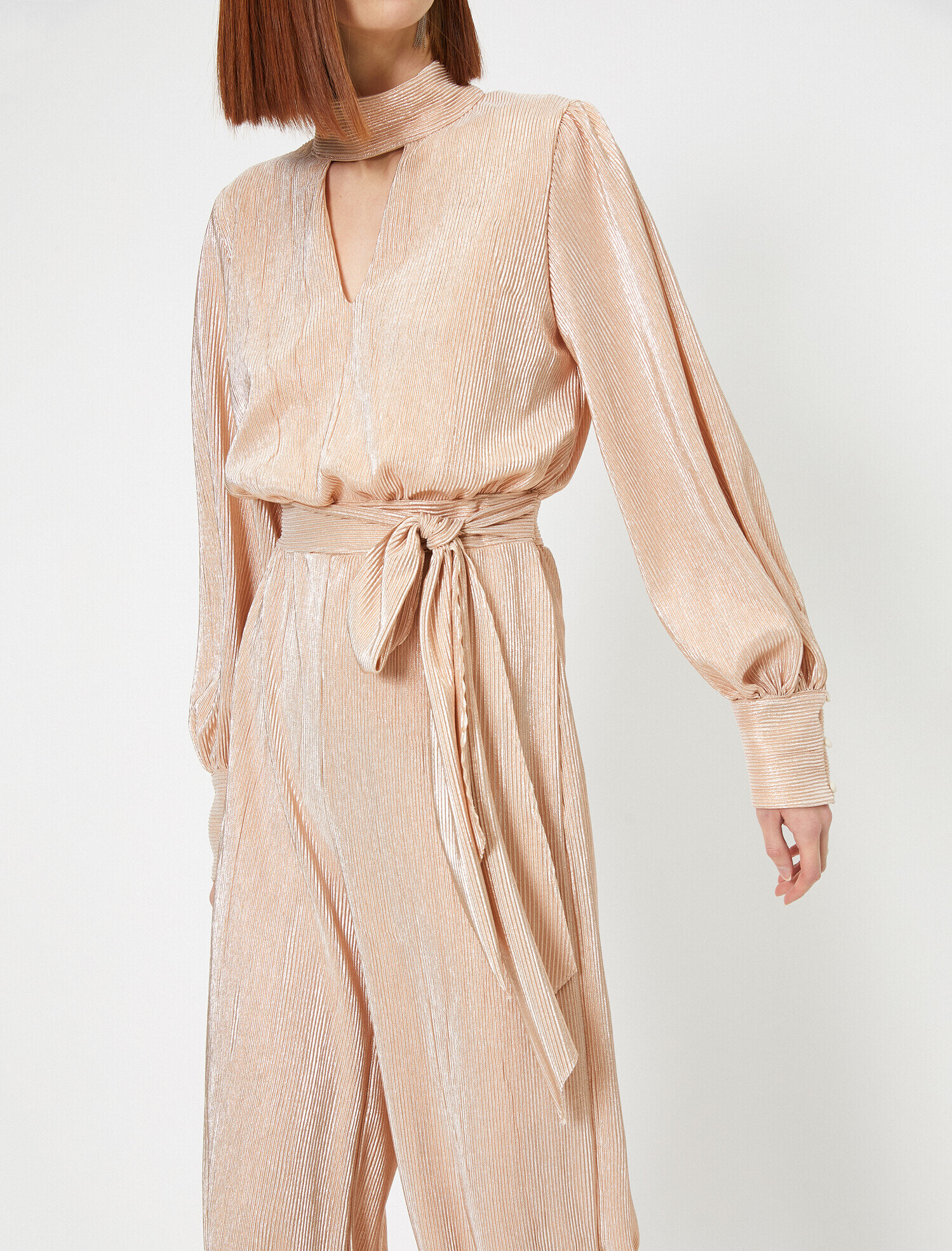   Abiye Tulum Pırıltılı Uzun Kollu Choker Yaka