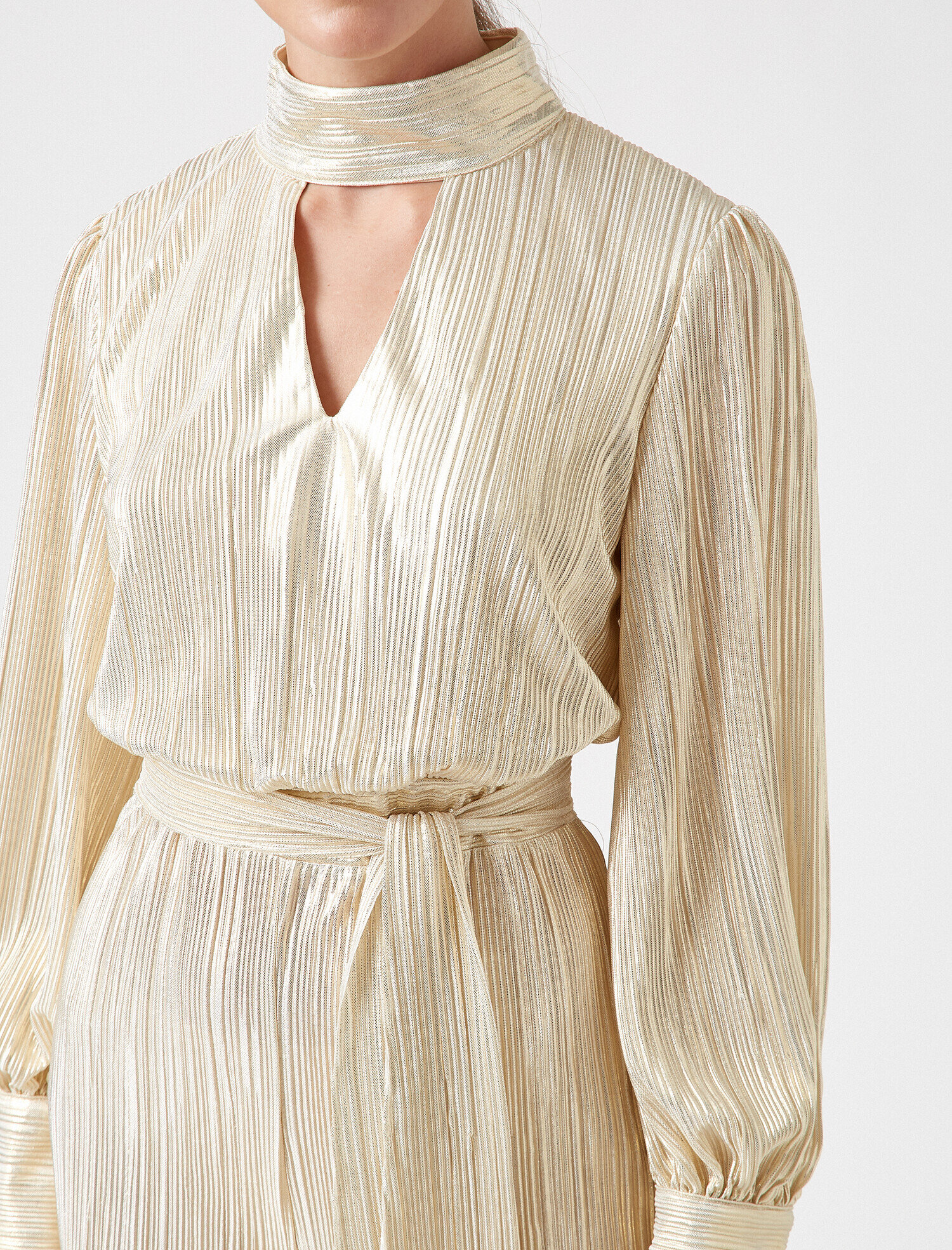   Abiye Tulum Pırıltılı Uzun Kollu Choker Yaka