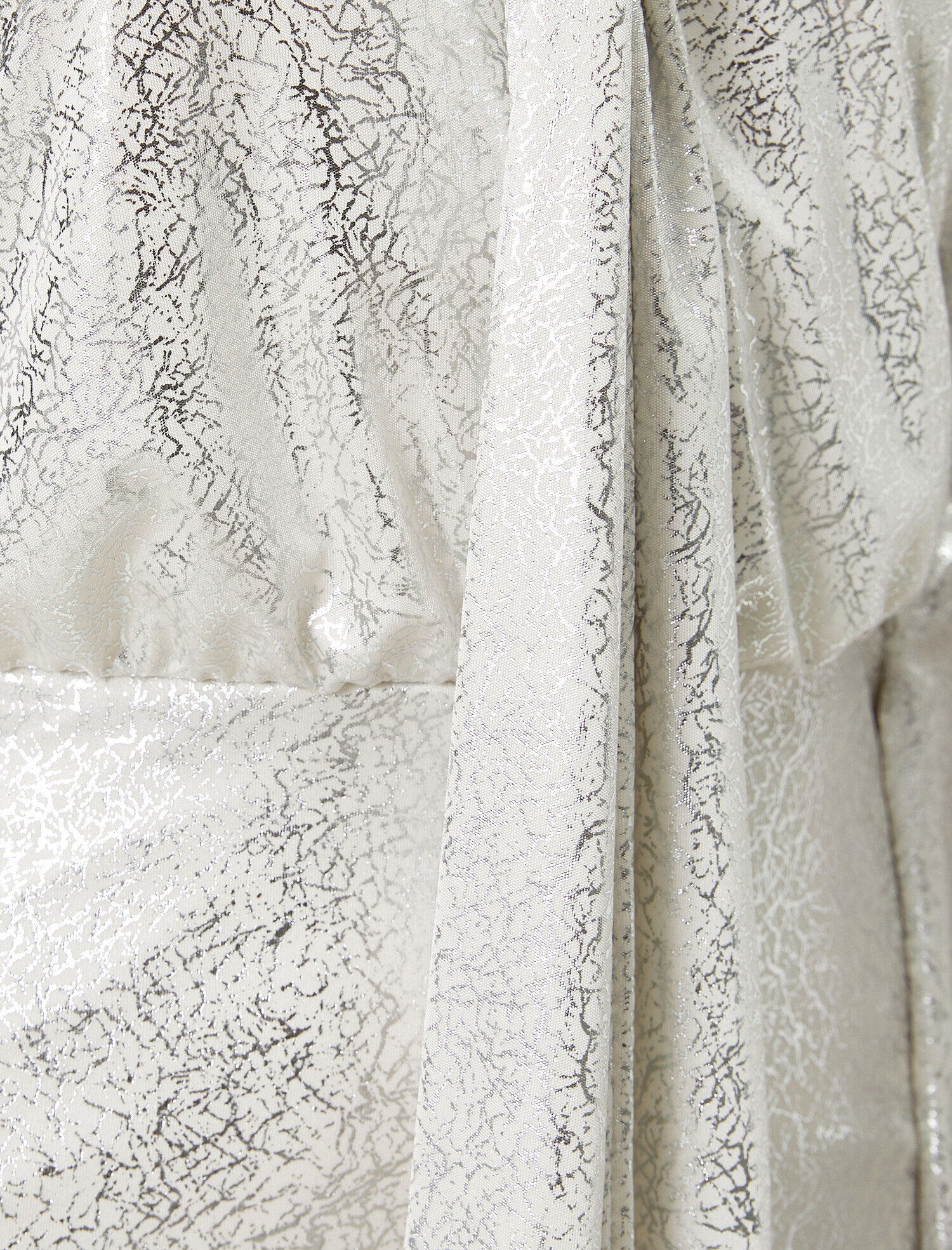 Pırıltılı Abiye Tulum Fular Yaka Uzun Kollu