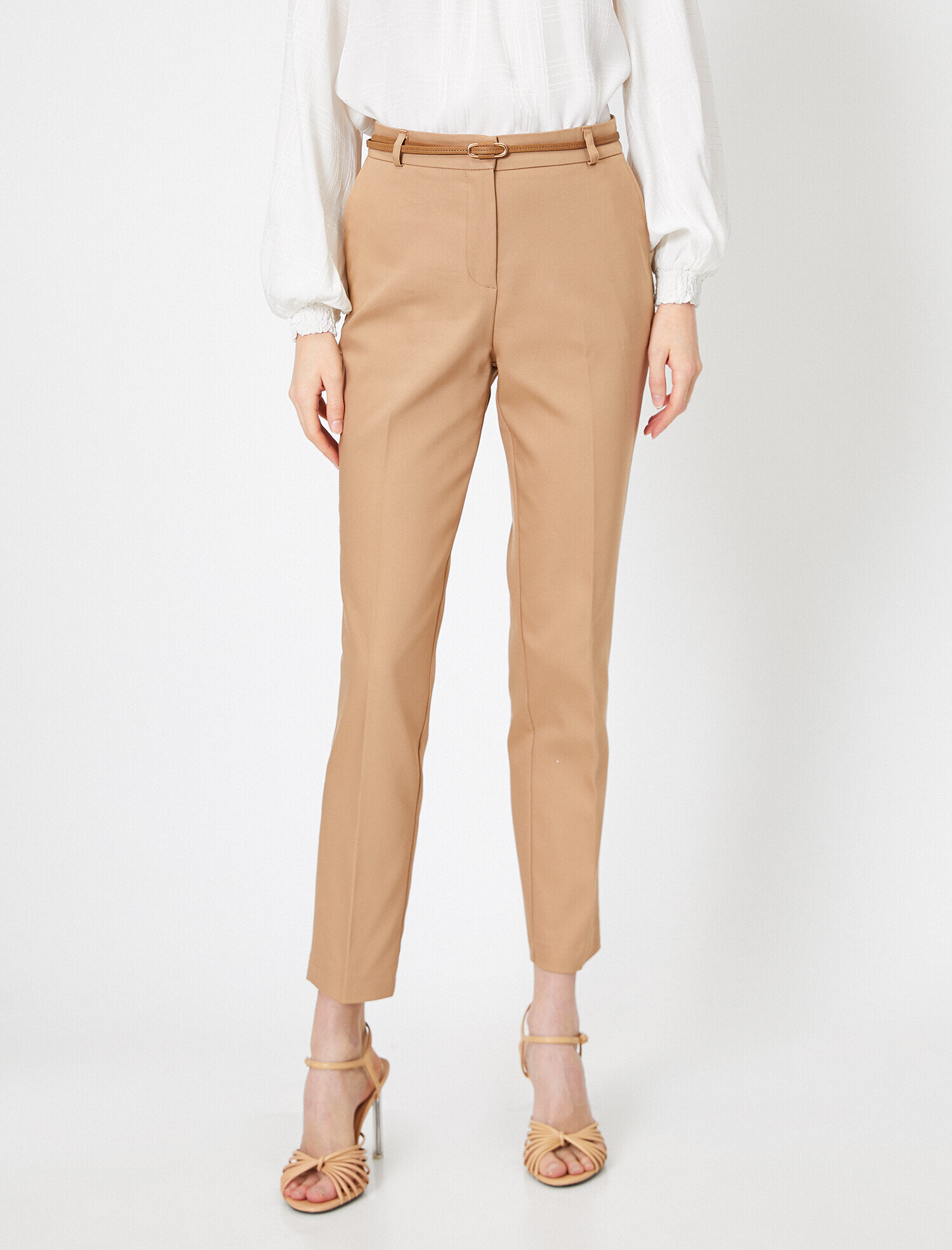   Kemer Detaylı Slim Fit Pantolon