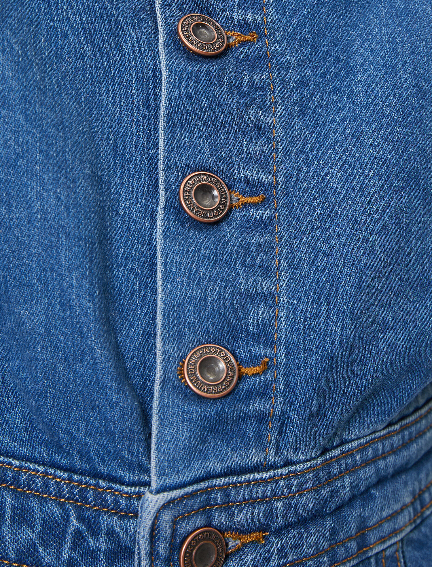   Düğme Detaylı Jean Tulum